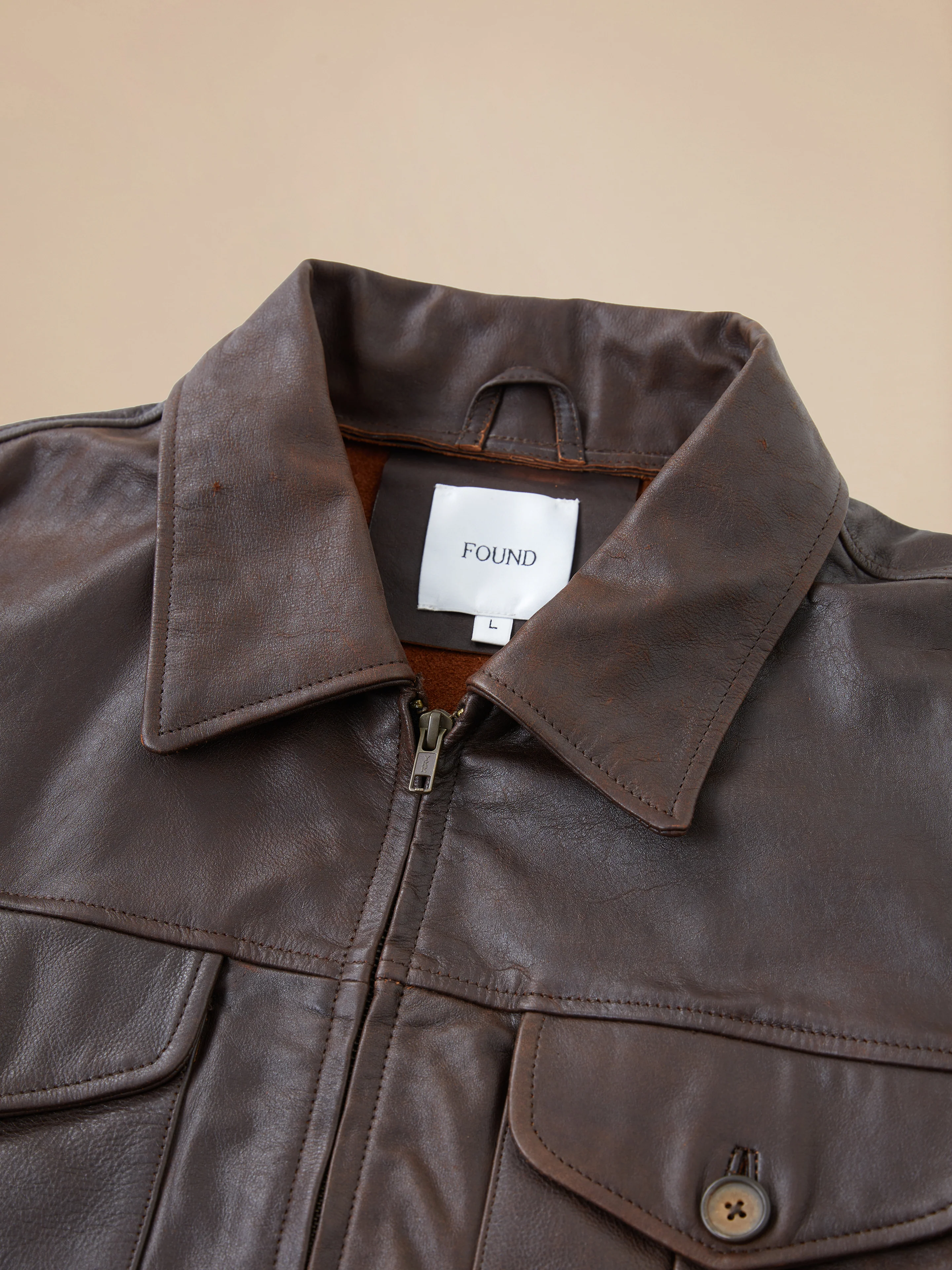 Sepia Leather Overshirt - Image 7