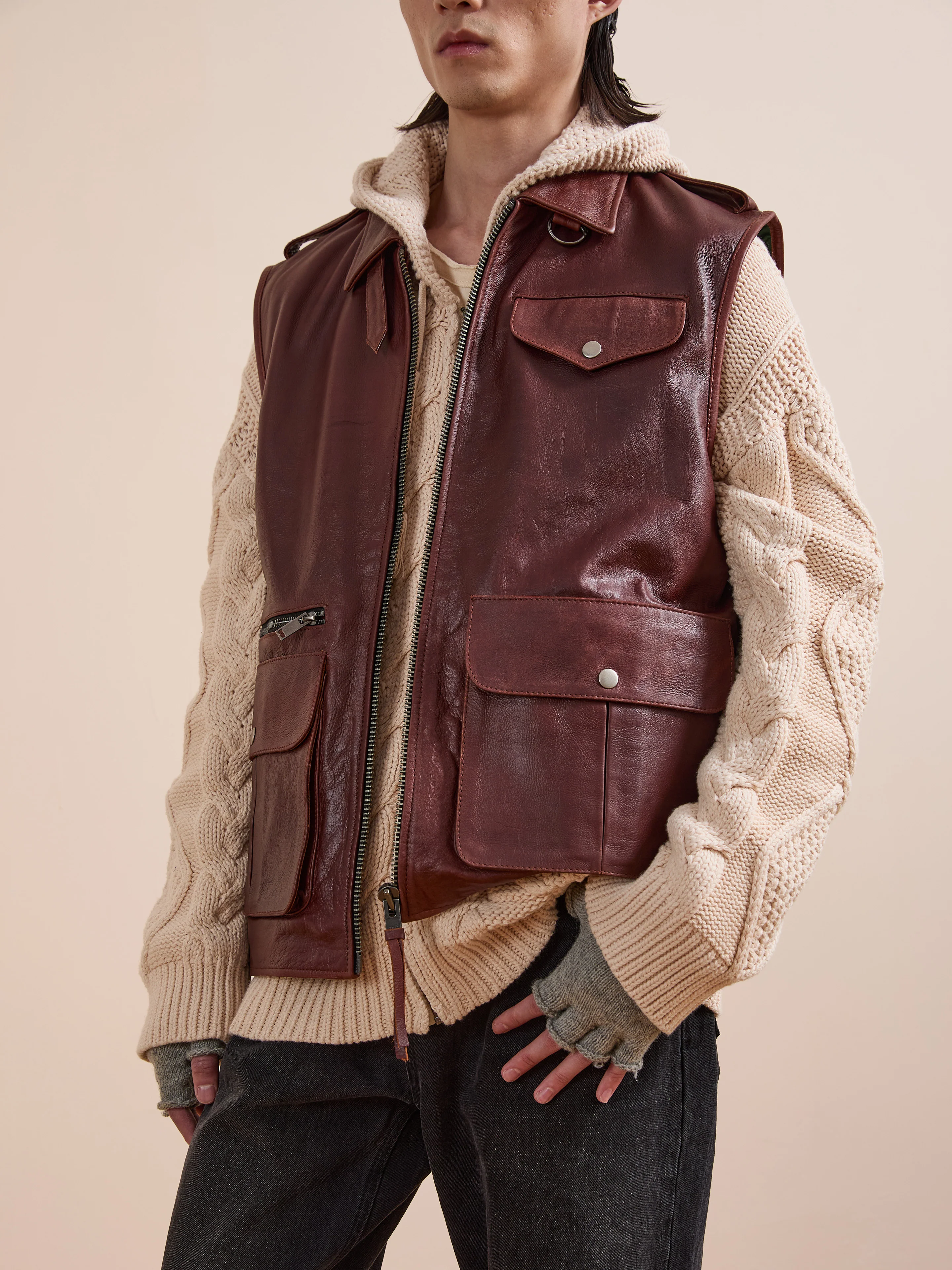Leather Pocket Vest - Image 11