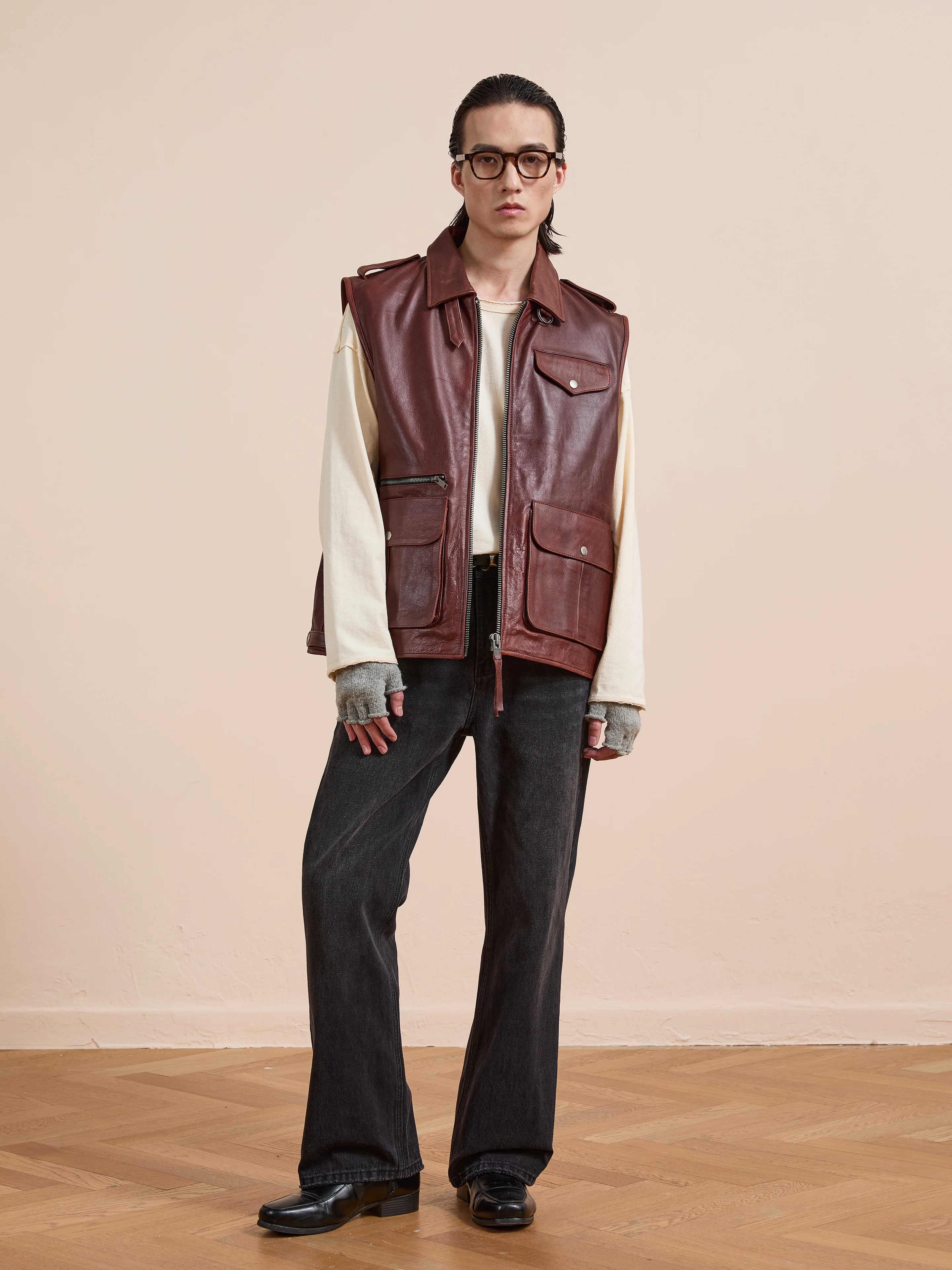 Leather Pocket Vest - Image 3