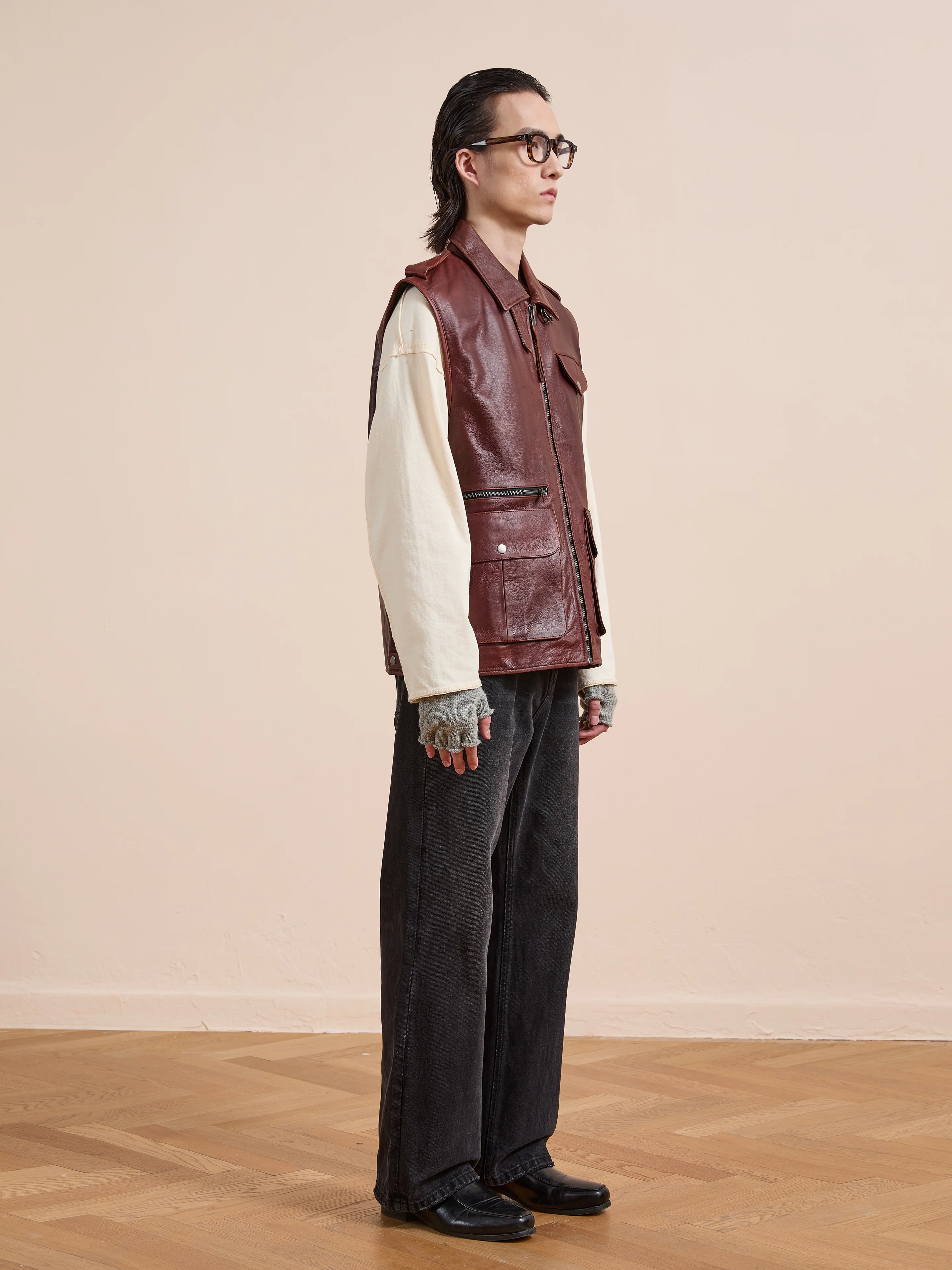 Leather Pocket Vest - Image 5