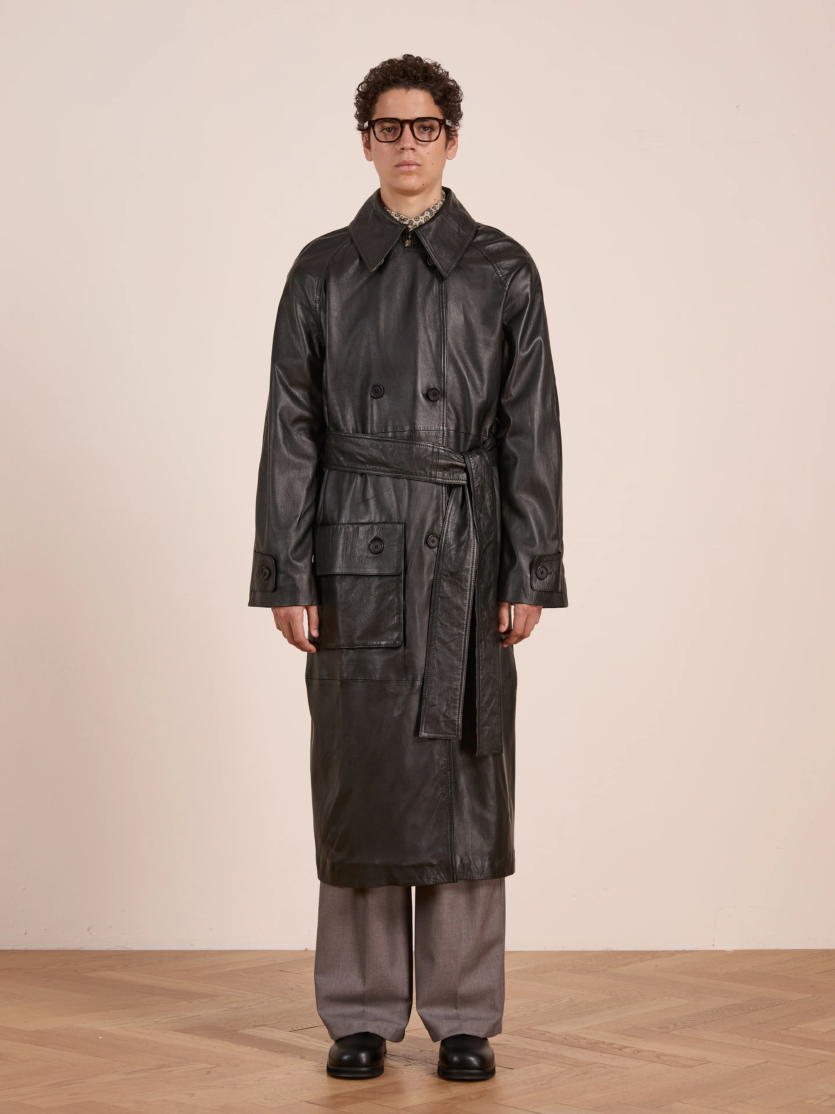 Leather Trench Coat - Image 13