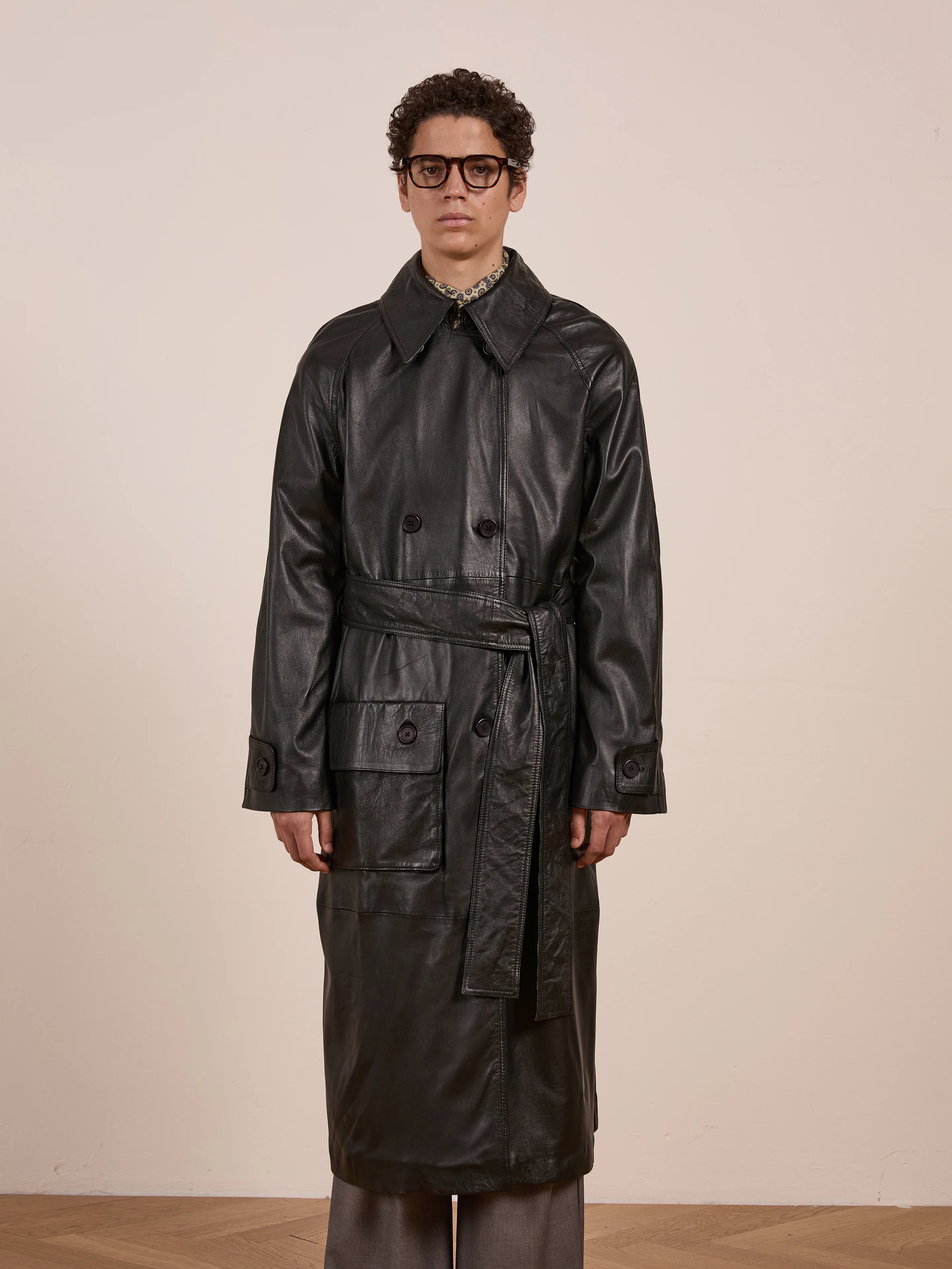 Leather Trench Coat - Image 16