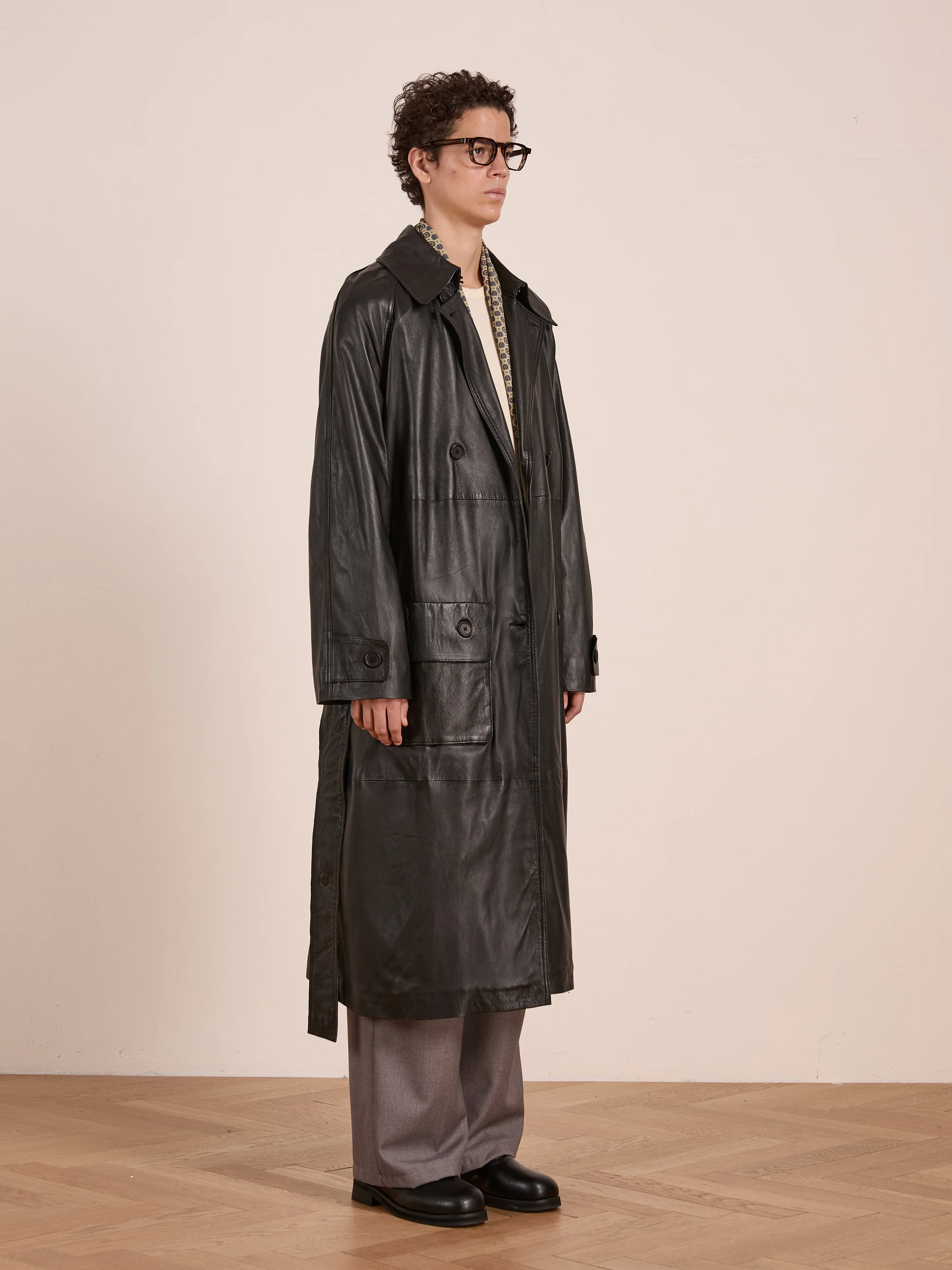 Leather Trench Coat - Image 20