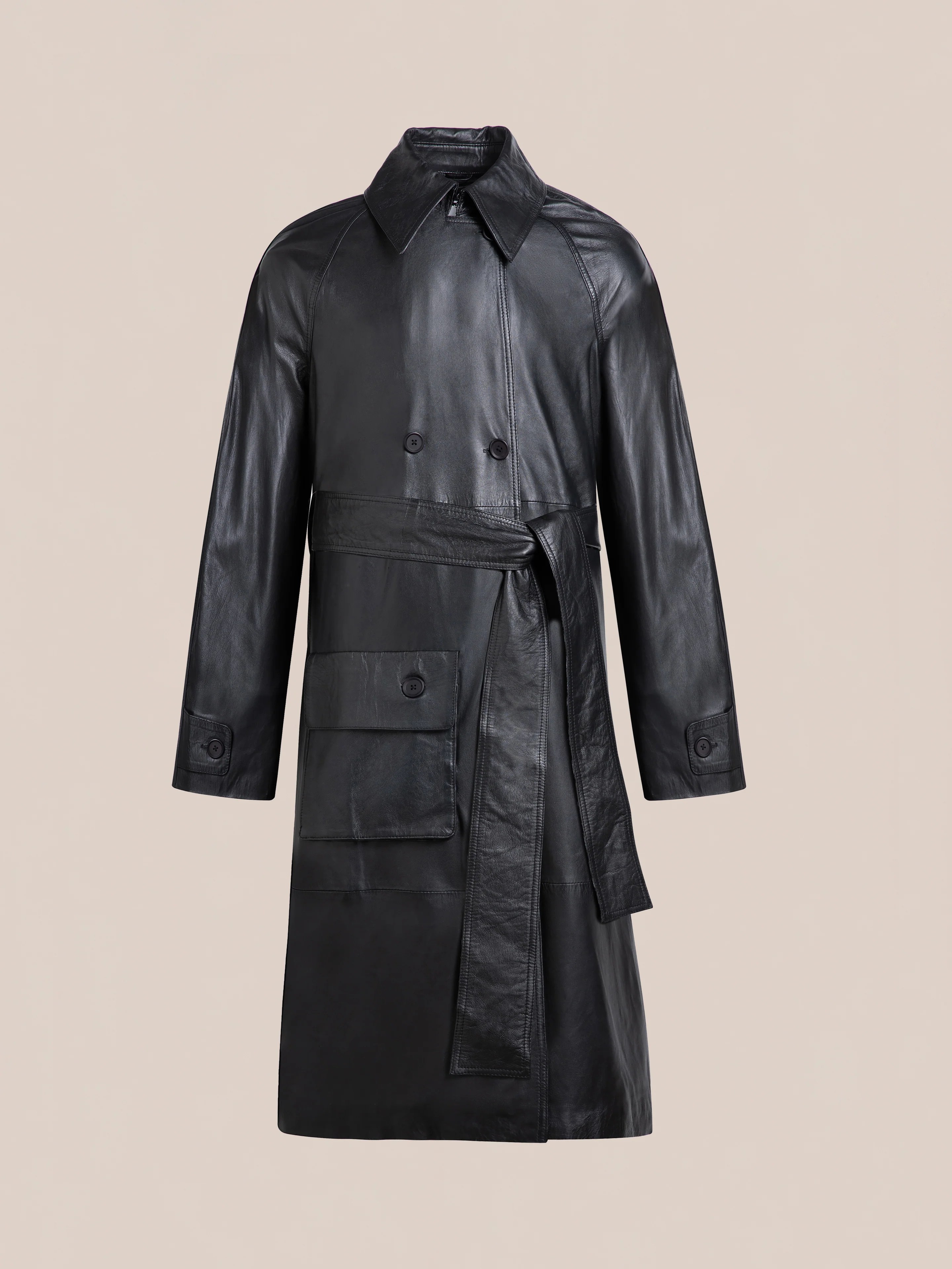 Leather Trench Coat - Image 5