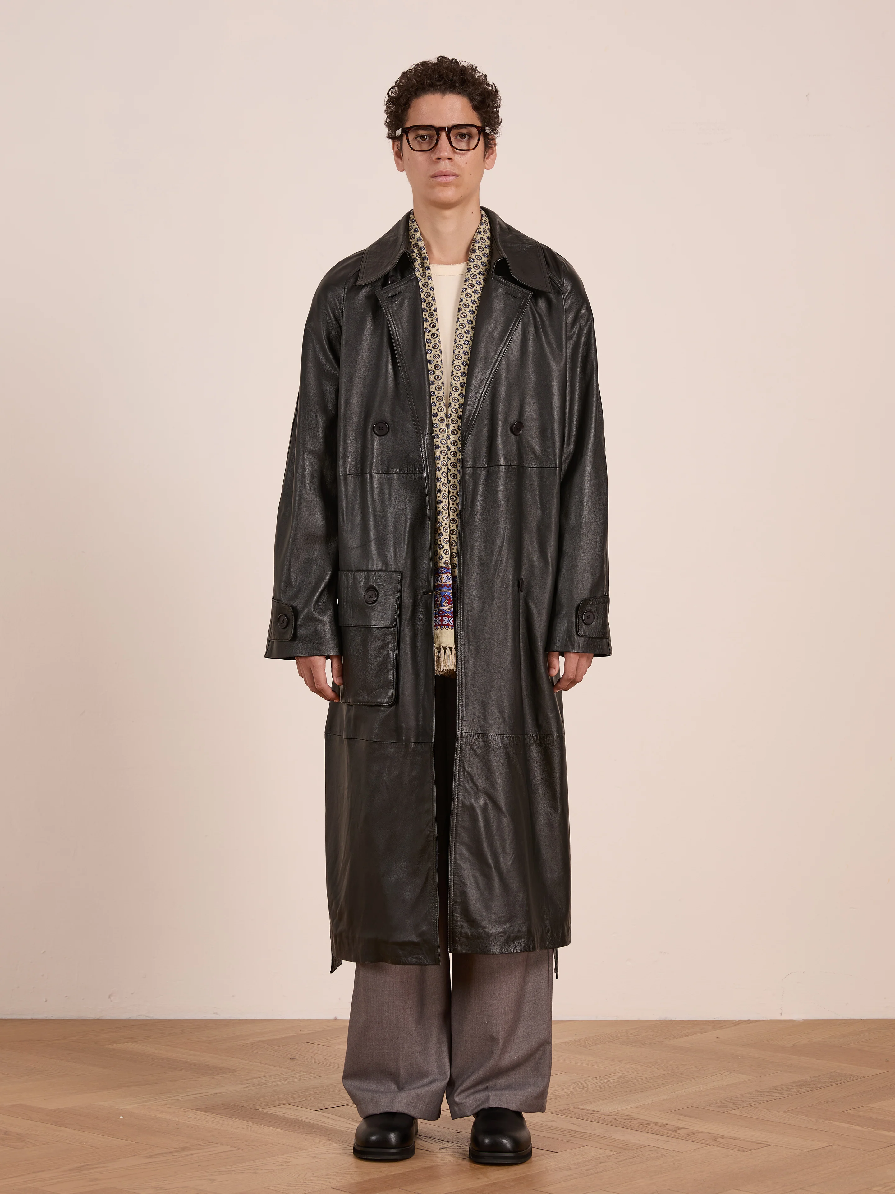 Leather Trench Coat - Image 9