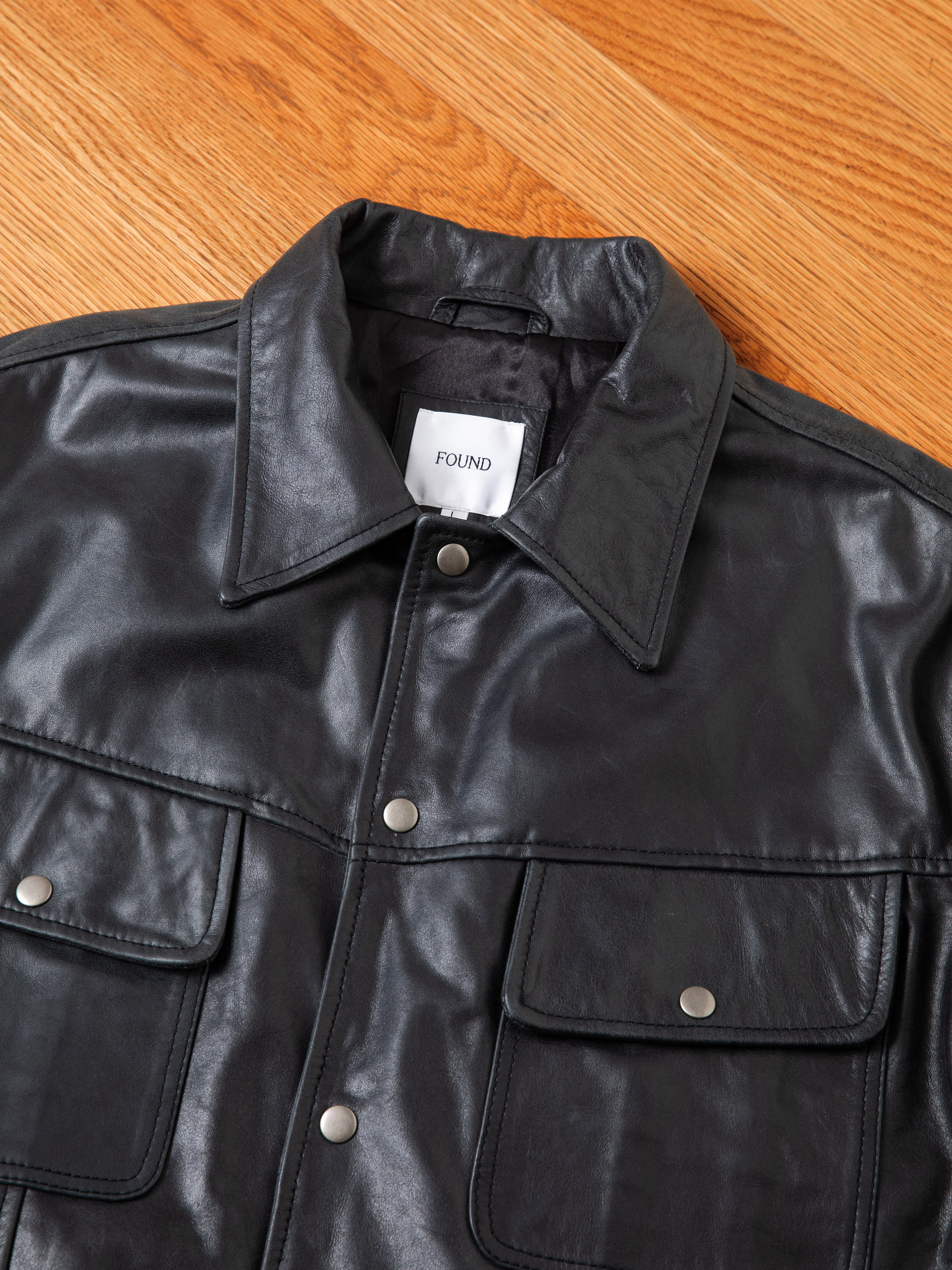 Leather Trucker Jacket - Image 10