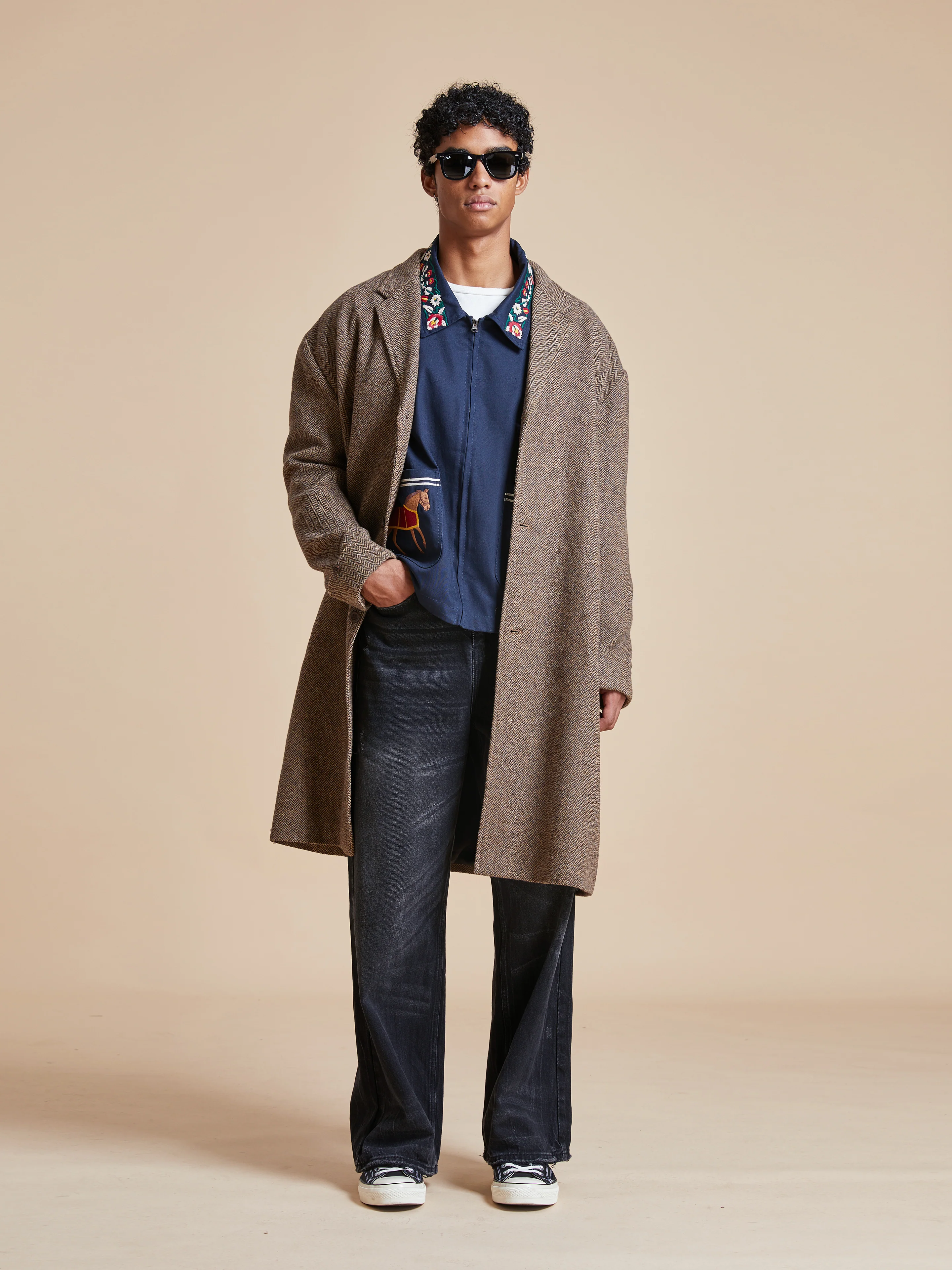 Elm Tweed Long Top Coat - Image 10