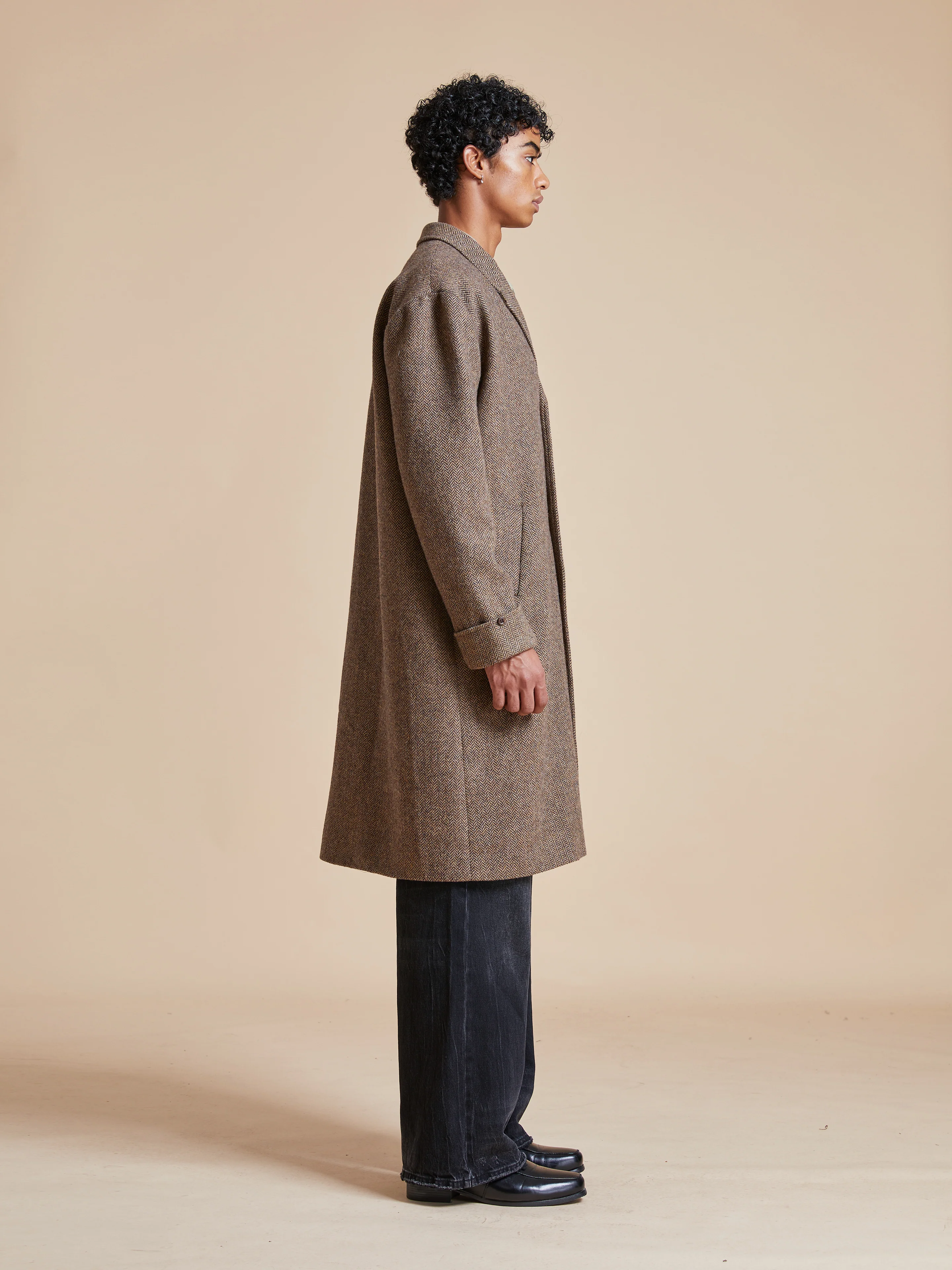 Elm Tweed Long Top Coat - Image 14