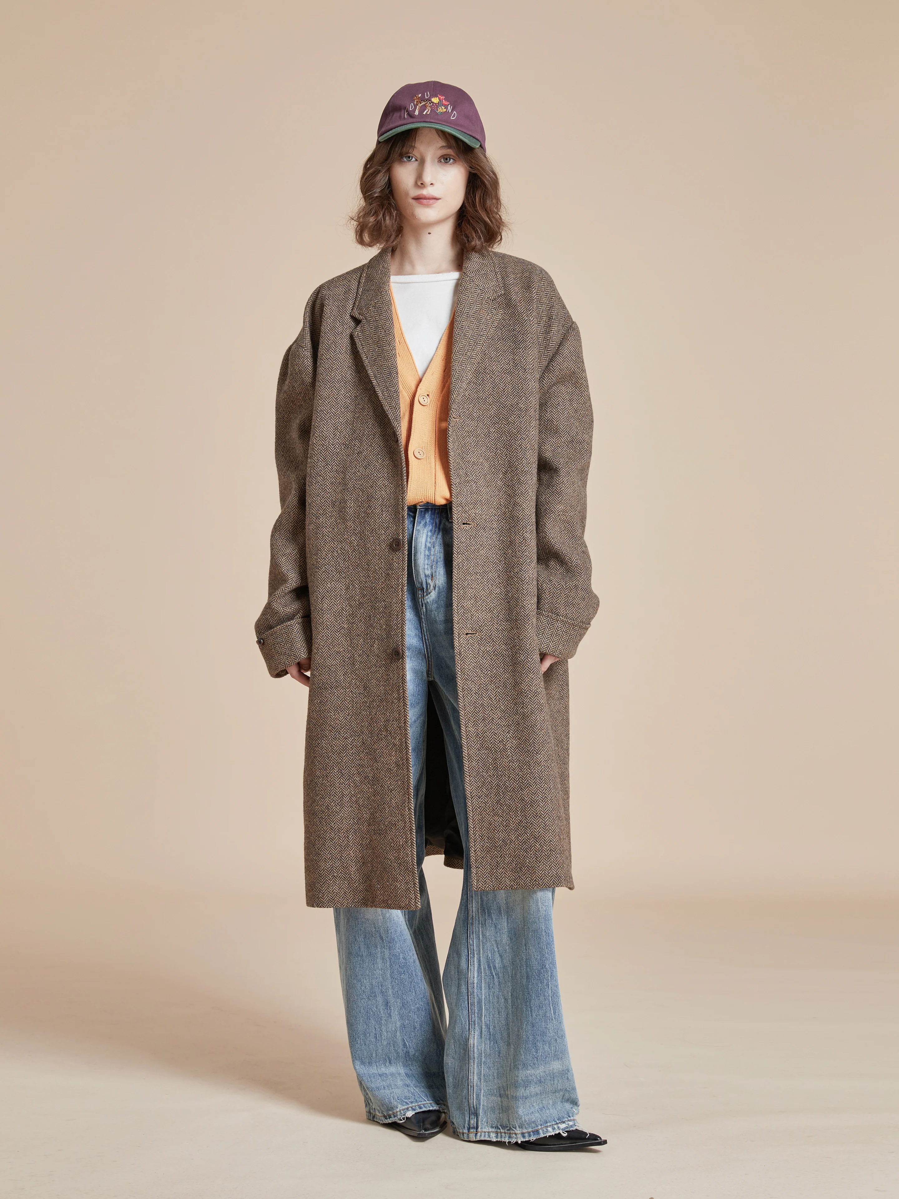 Elm Tweed Long Top Coat - Image 17