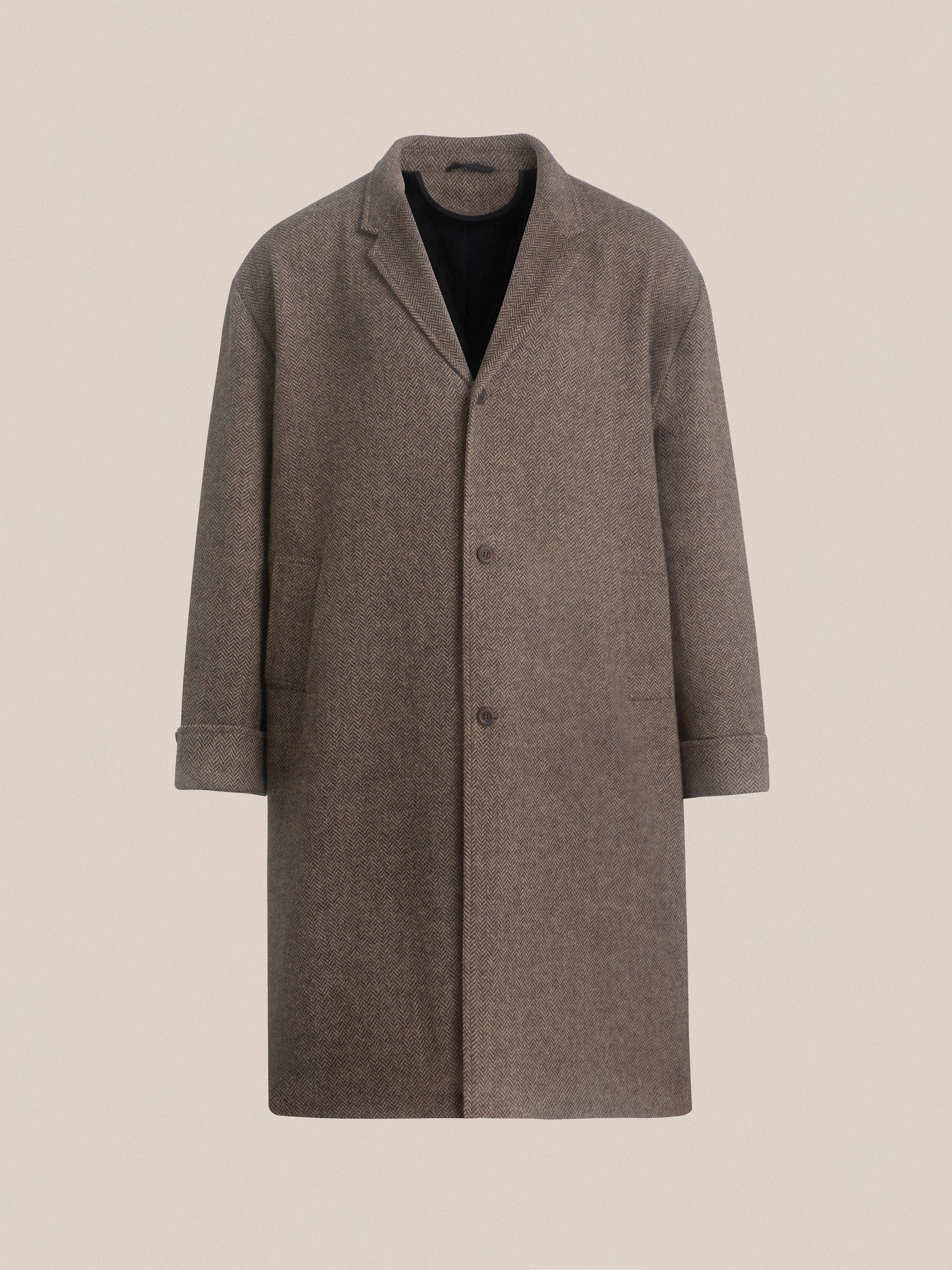 Elm Tweed Long Top Coat - Image 5