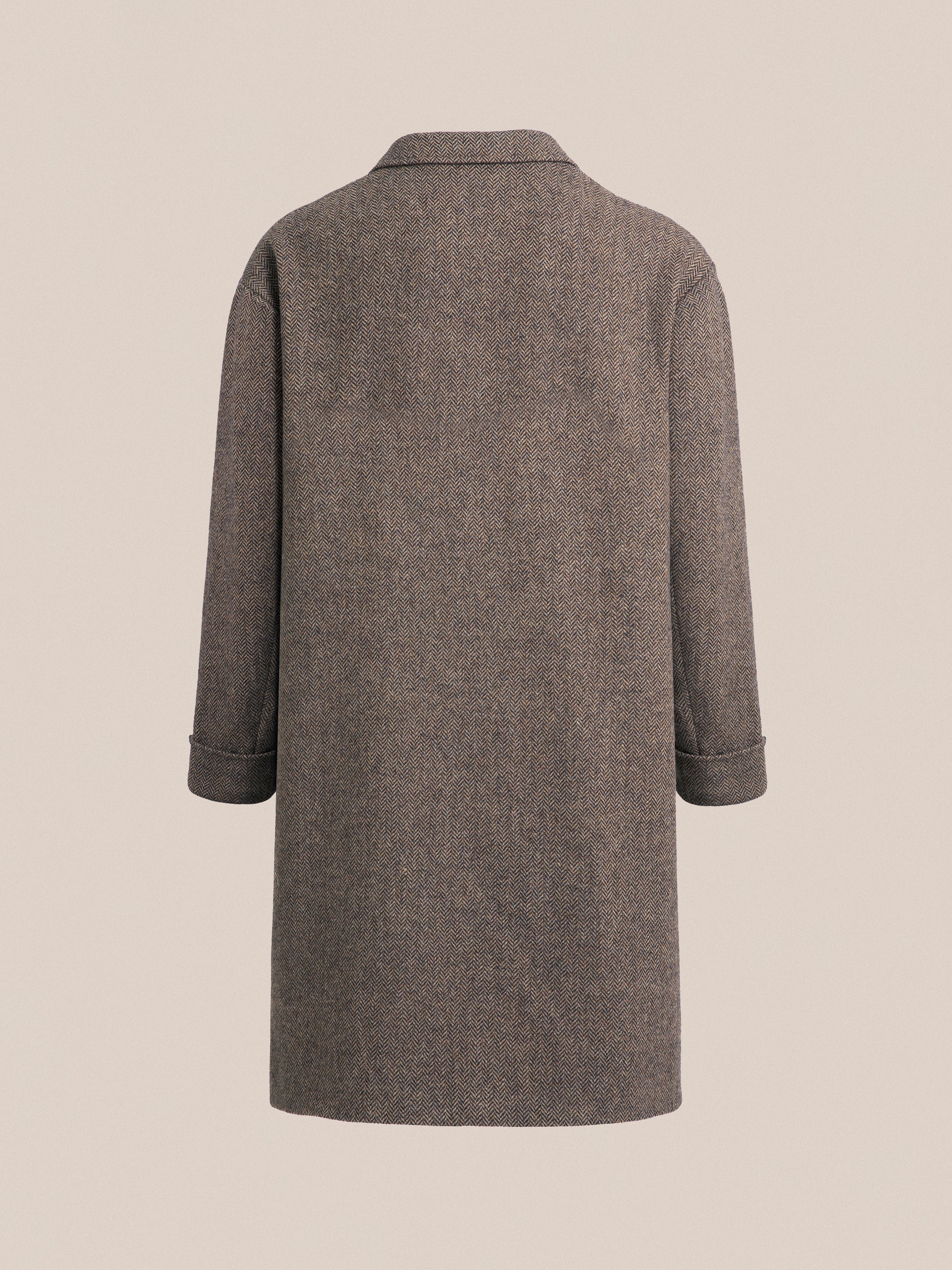 Elm Tweed Long Top Coat - Image 6