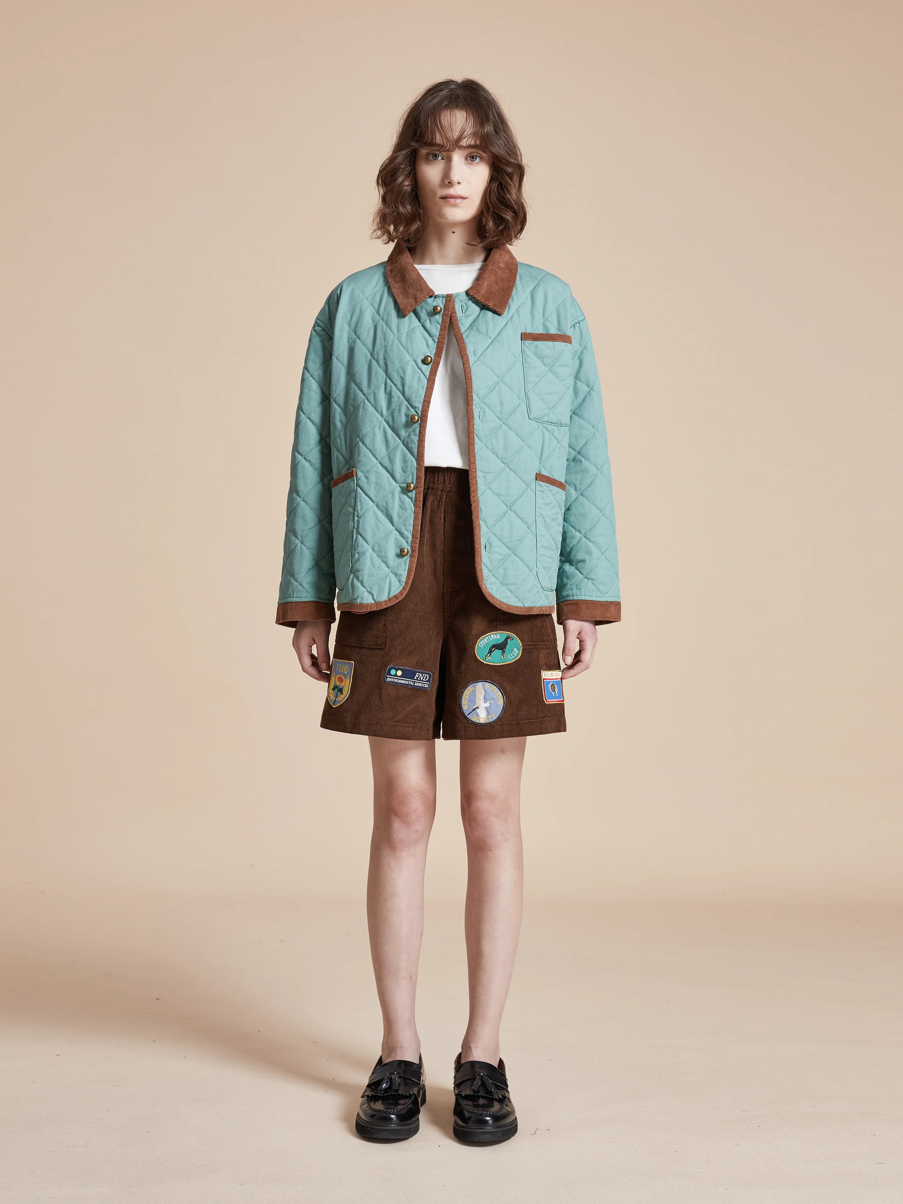 Canoe Multi Patch Corduroy Shorts - Image 8