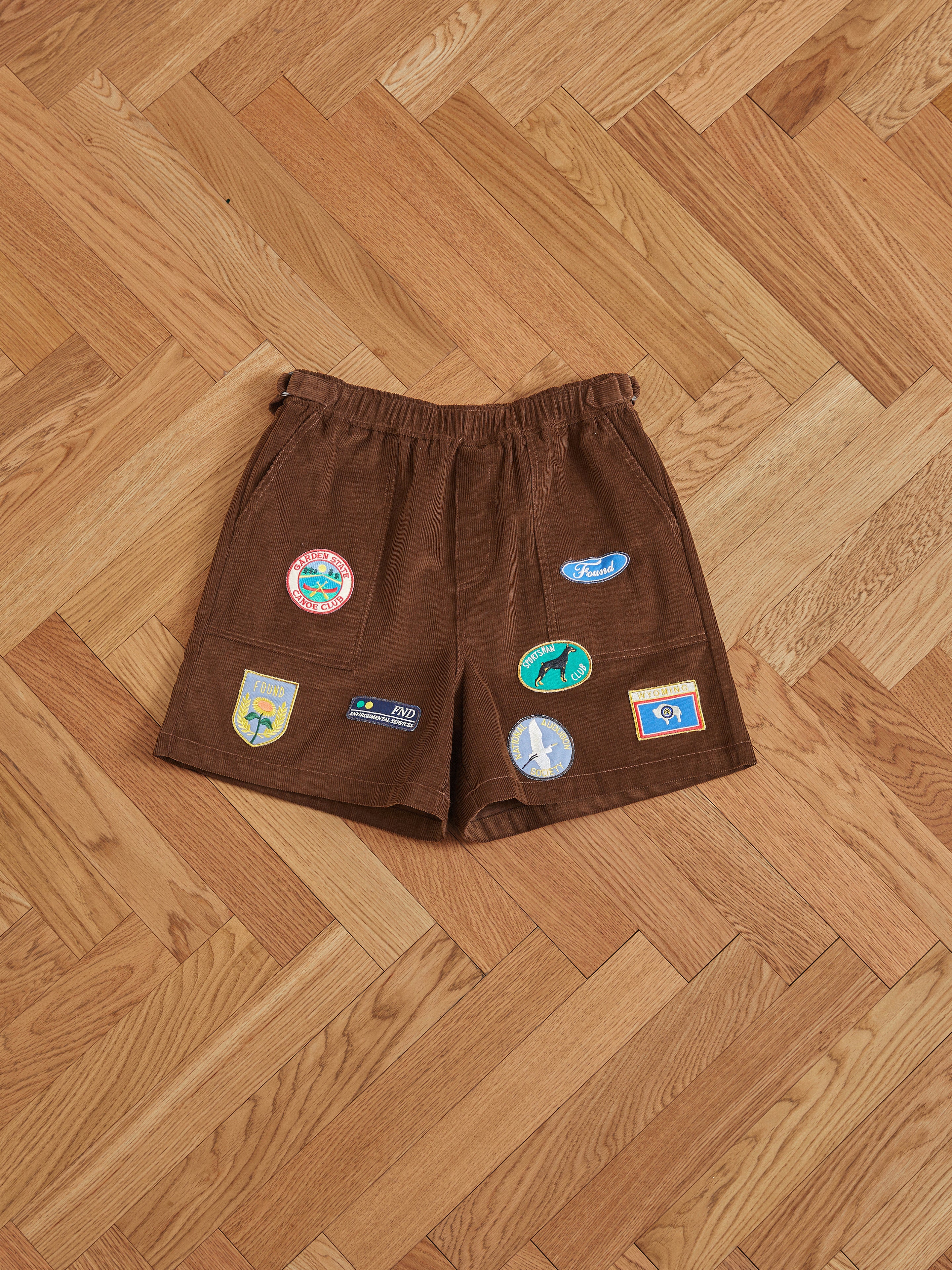 Canoe Multi Patch Corduroy Shorts - Image 9