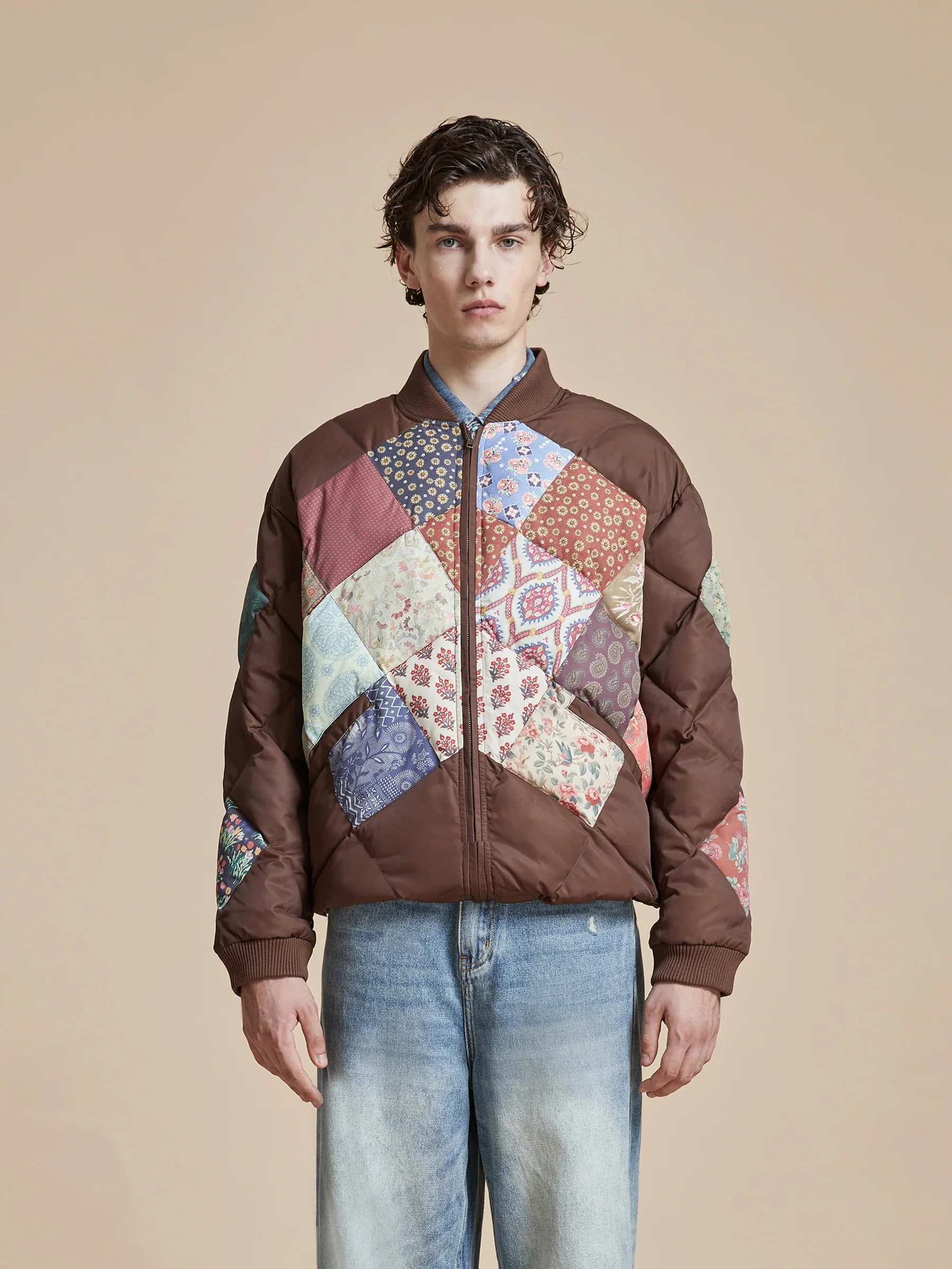 Diamond Quilt Patchwork Jacket - Image 3