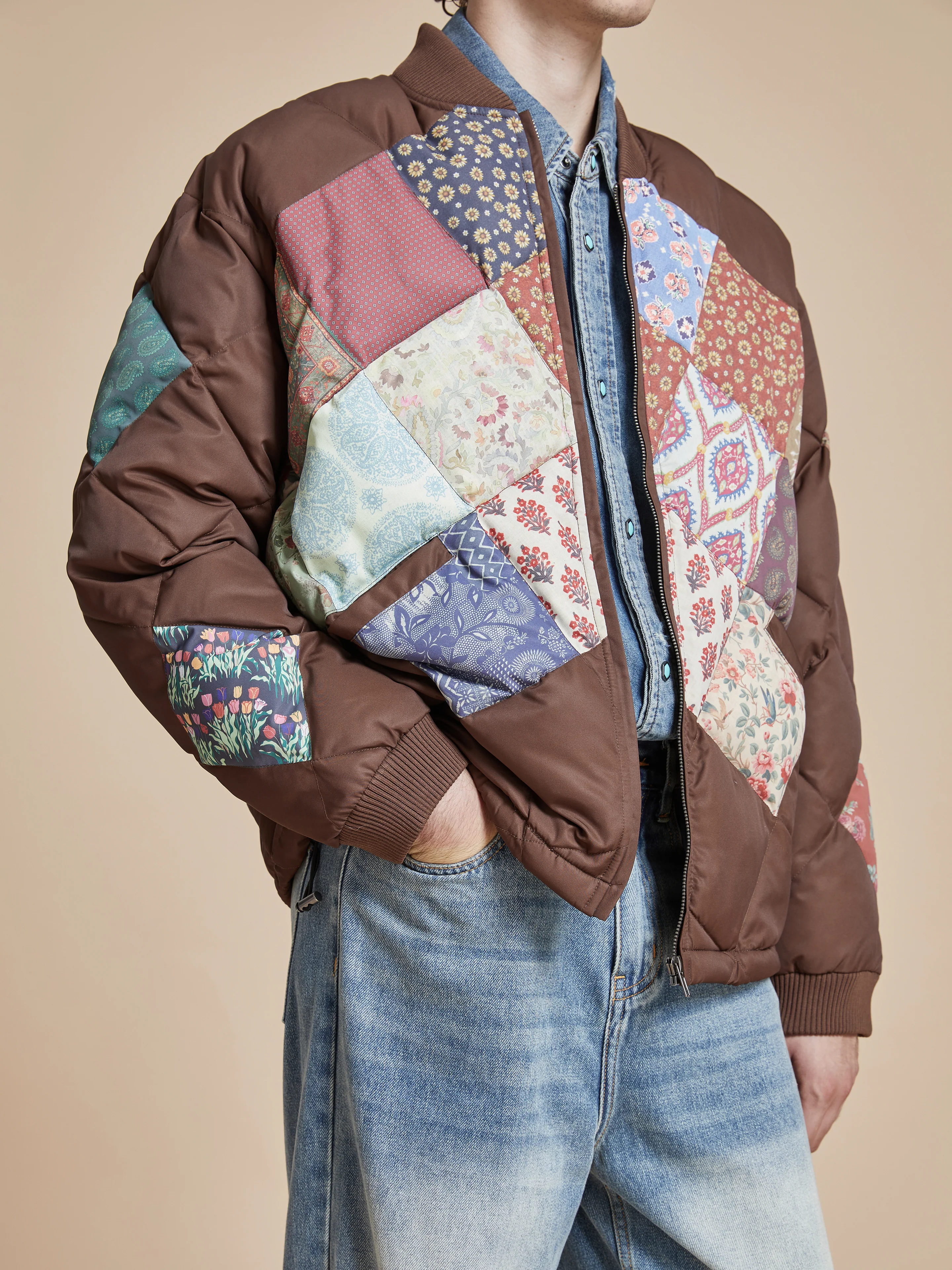 Diamond Quilt Patchwork Jacket - Image 9
