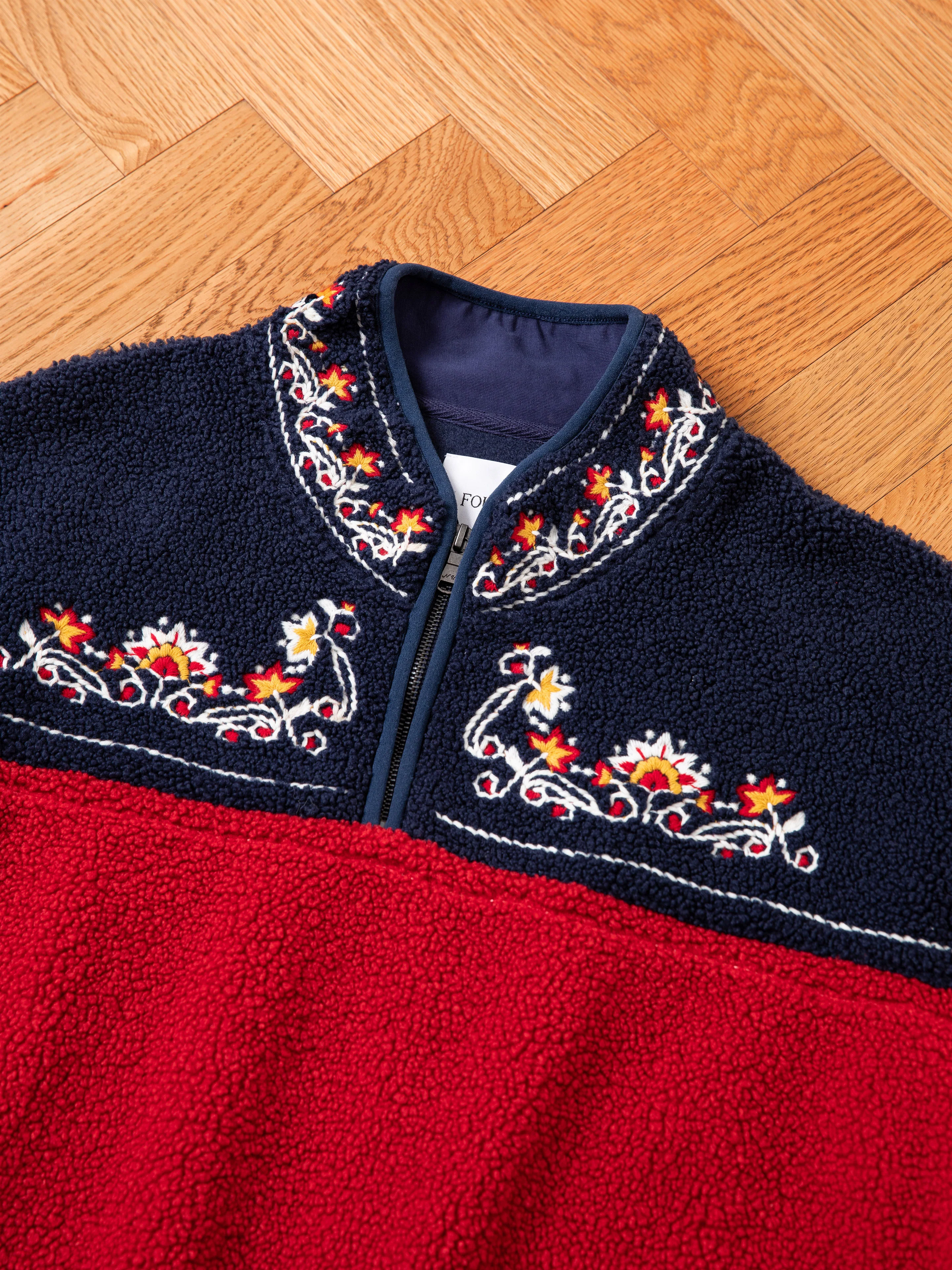 Pahari Floral Embroidered Sherpa Pullover - Image 10