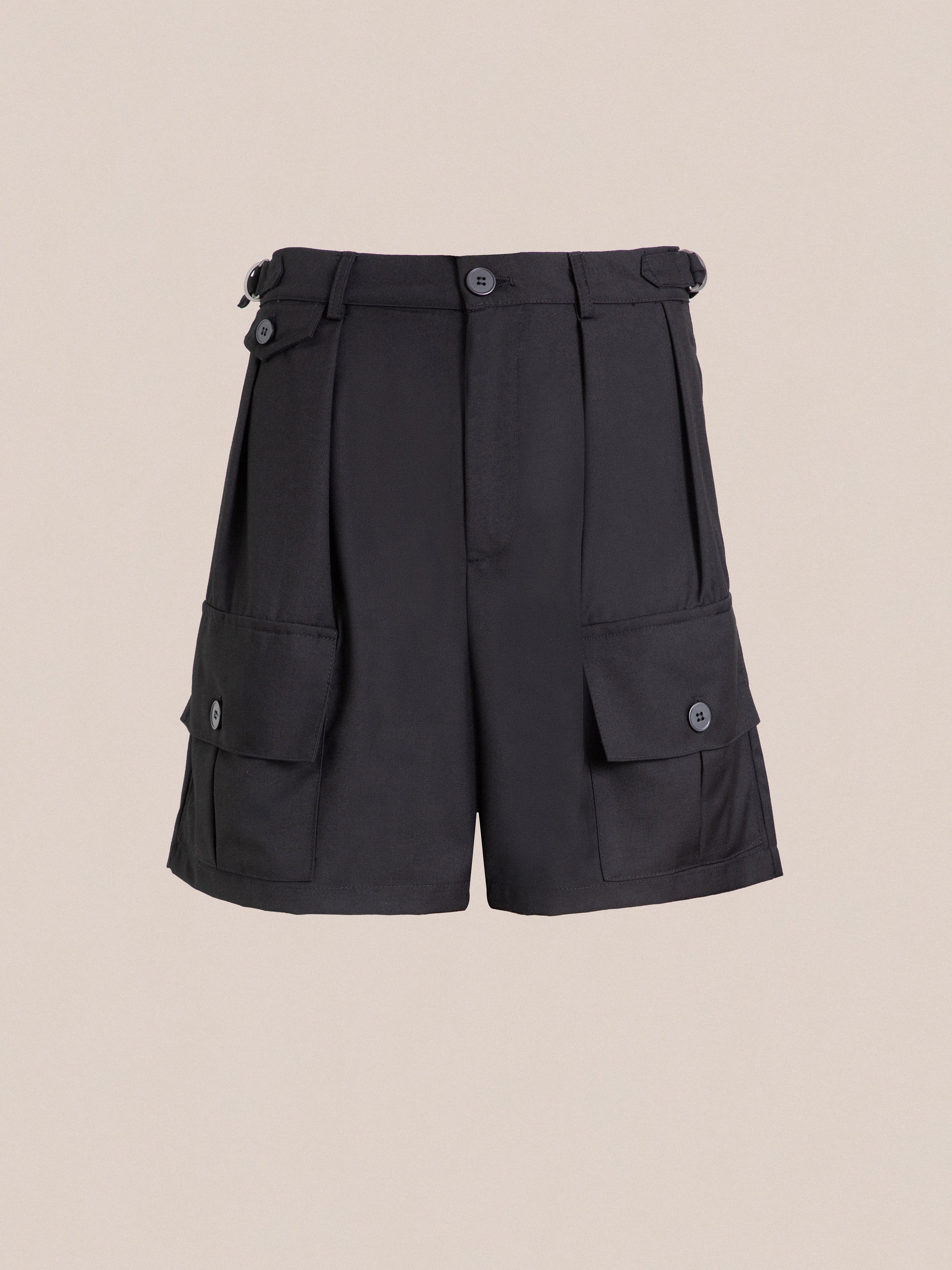 Pleated Pocket Cargo Shorts - Image 5
