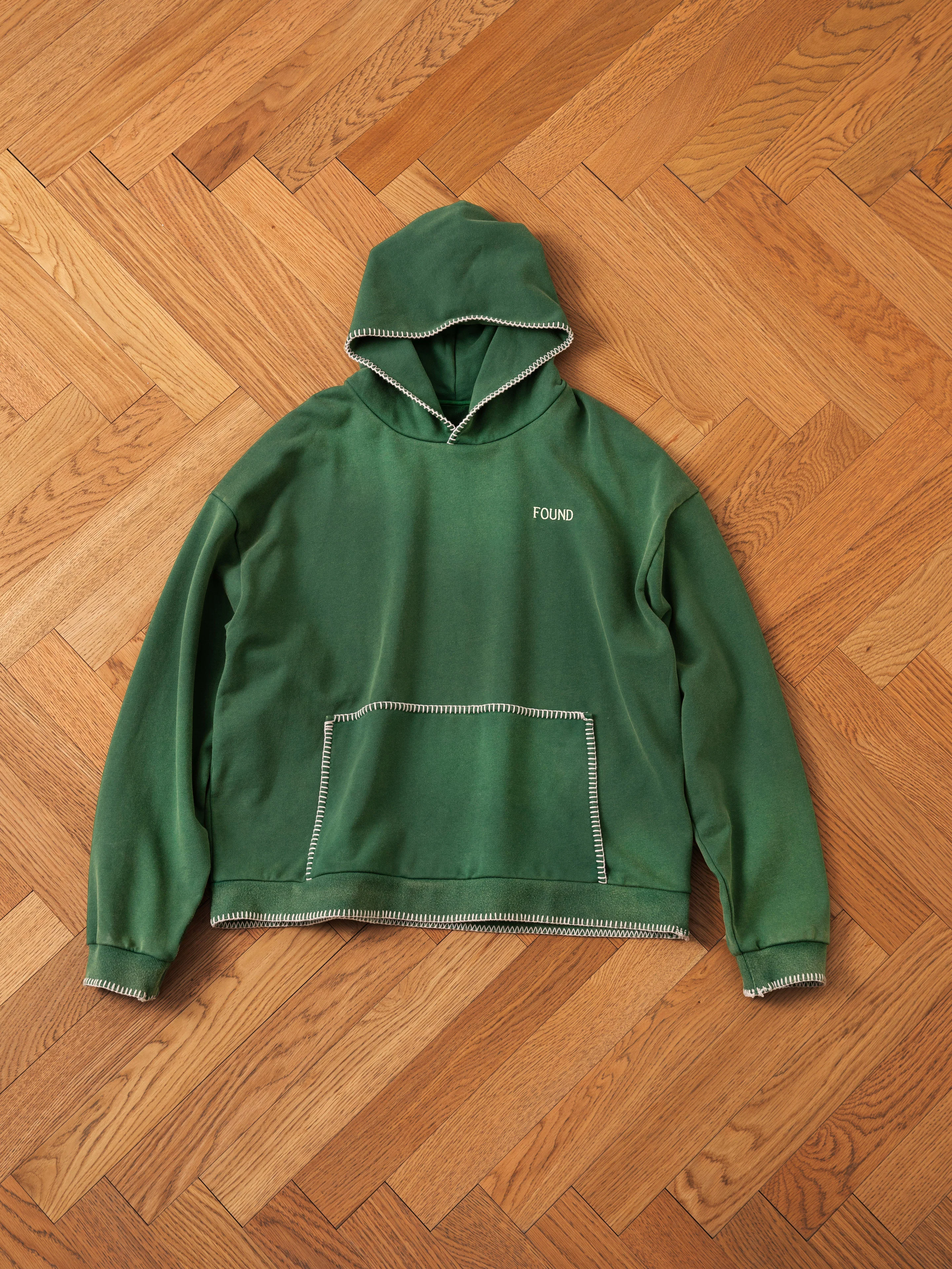 Stitched Border Distressed  Logo Hoodie - Image 11