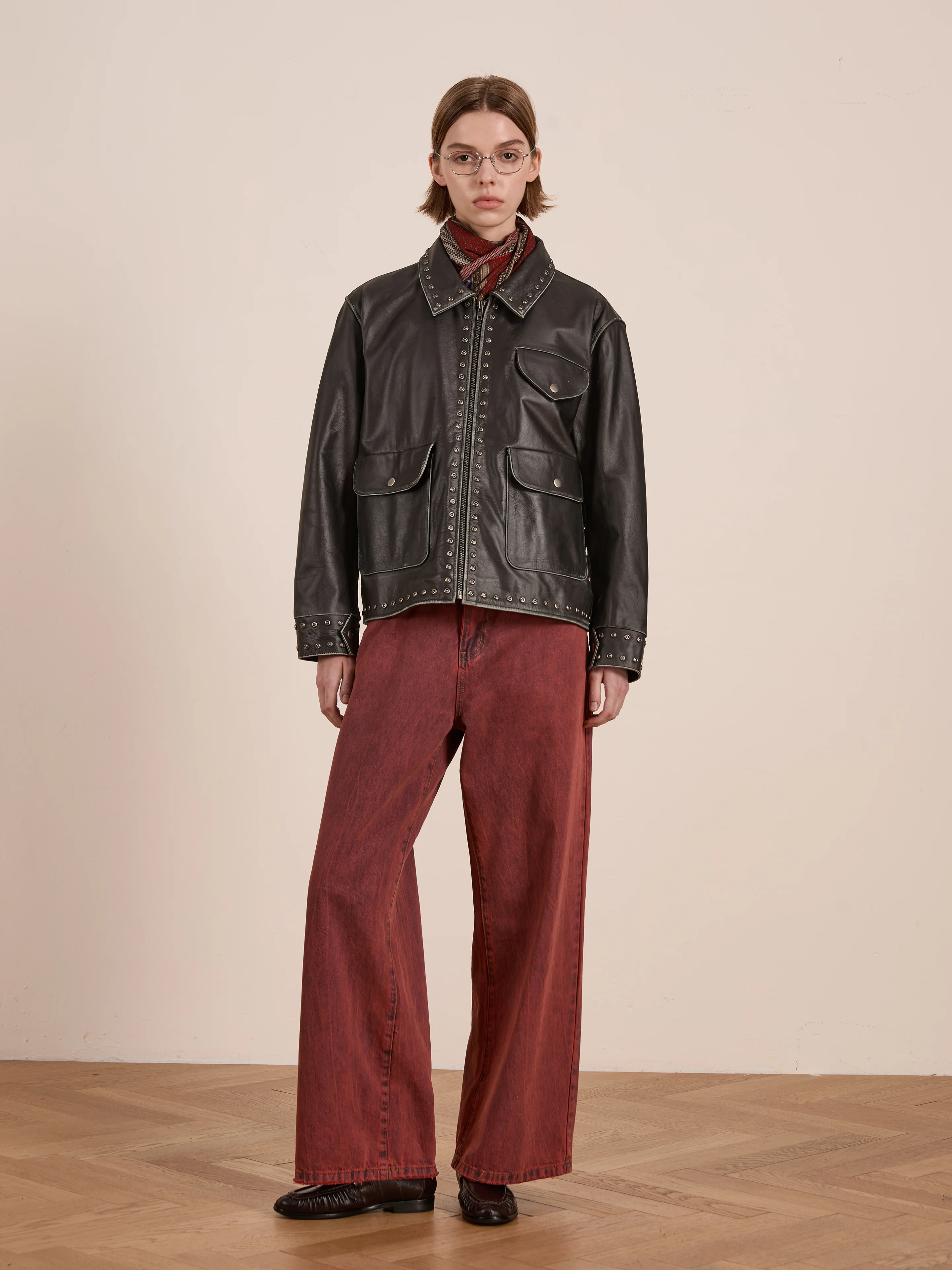 Studded Leather Pocket Jacket - Image 10