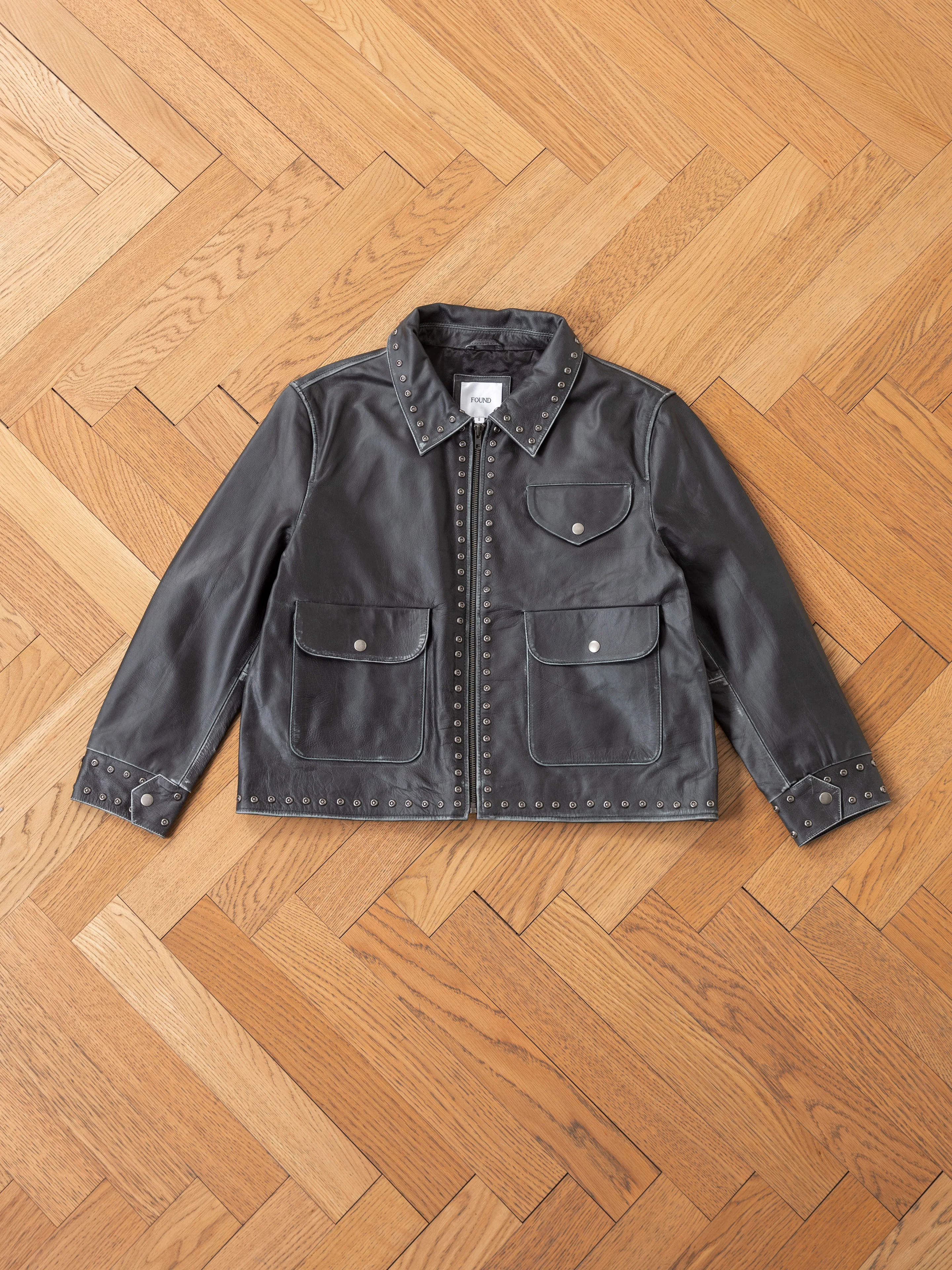 Studded Leather Pocket Jacket - Image 13