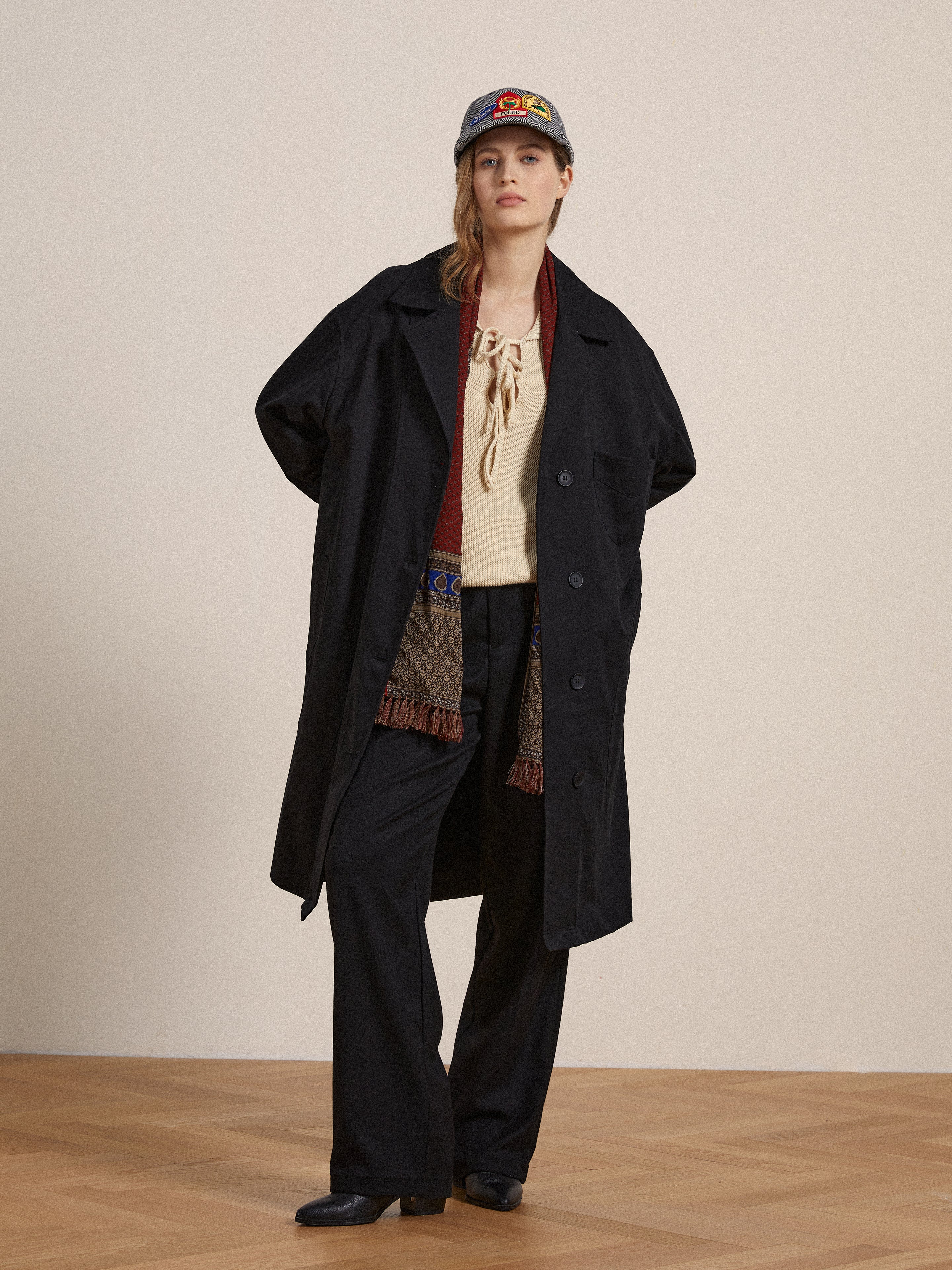 Tabas Tie Knit Collared Sweater - Image 8