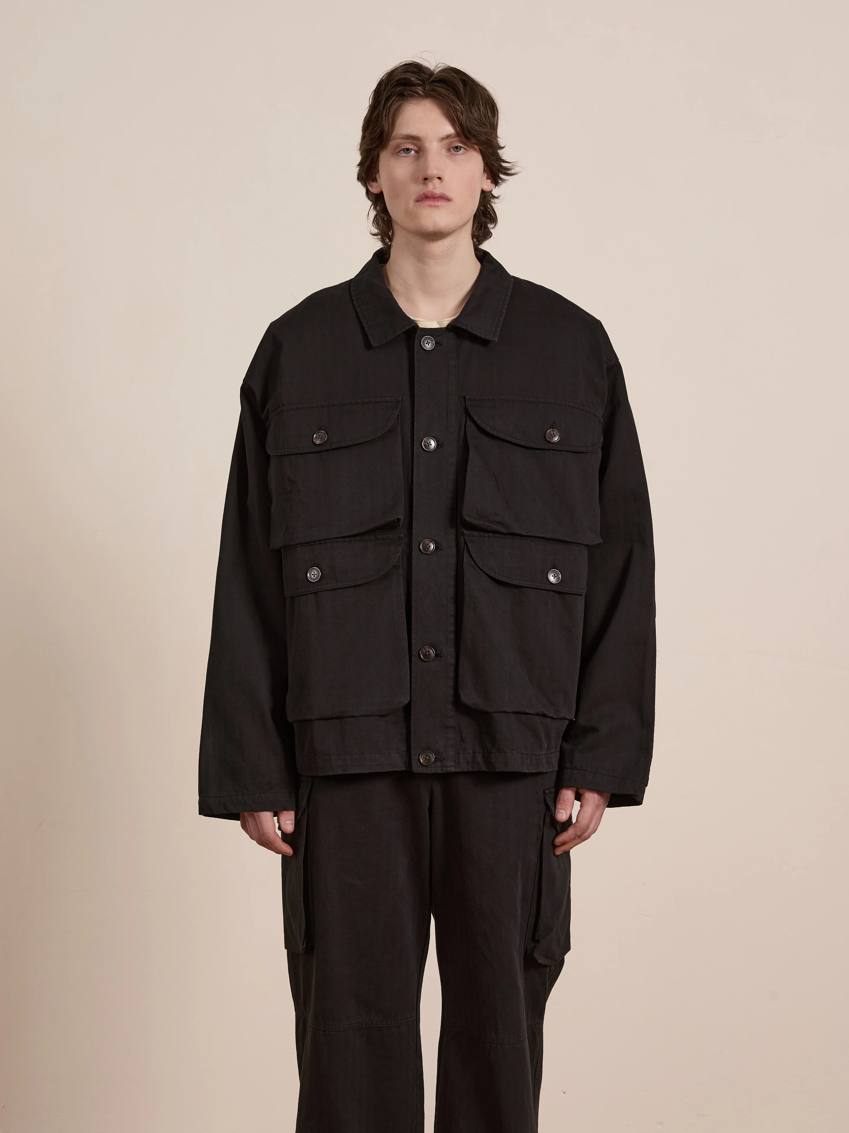 Utility Herringbone Cargo Jacket - Image 3