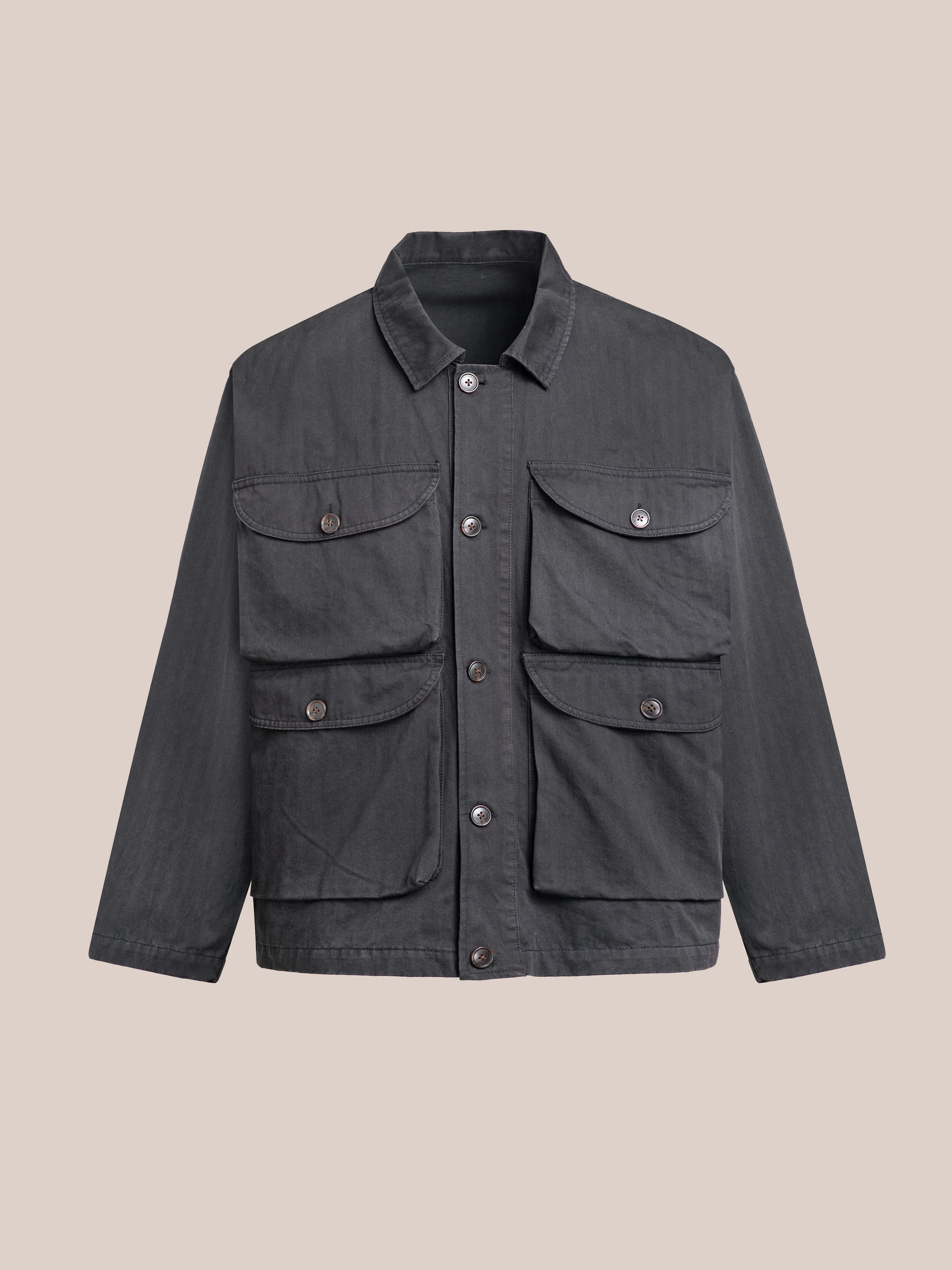 Utility Herringbone Cargo Jacket - Image 5