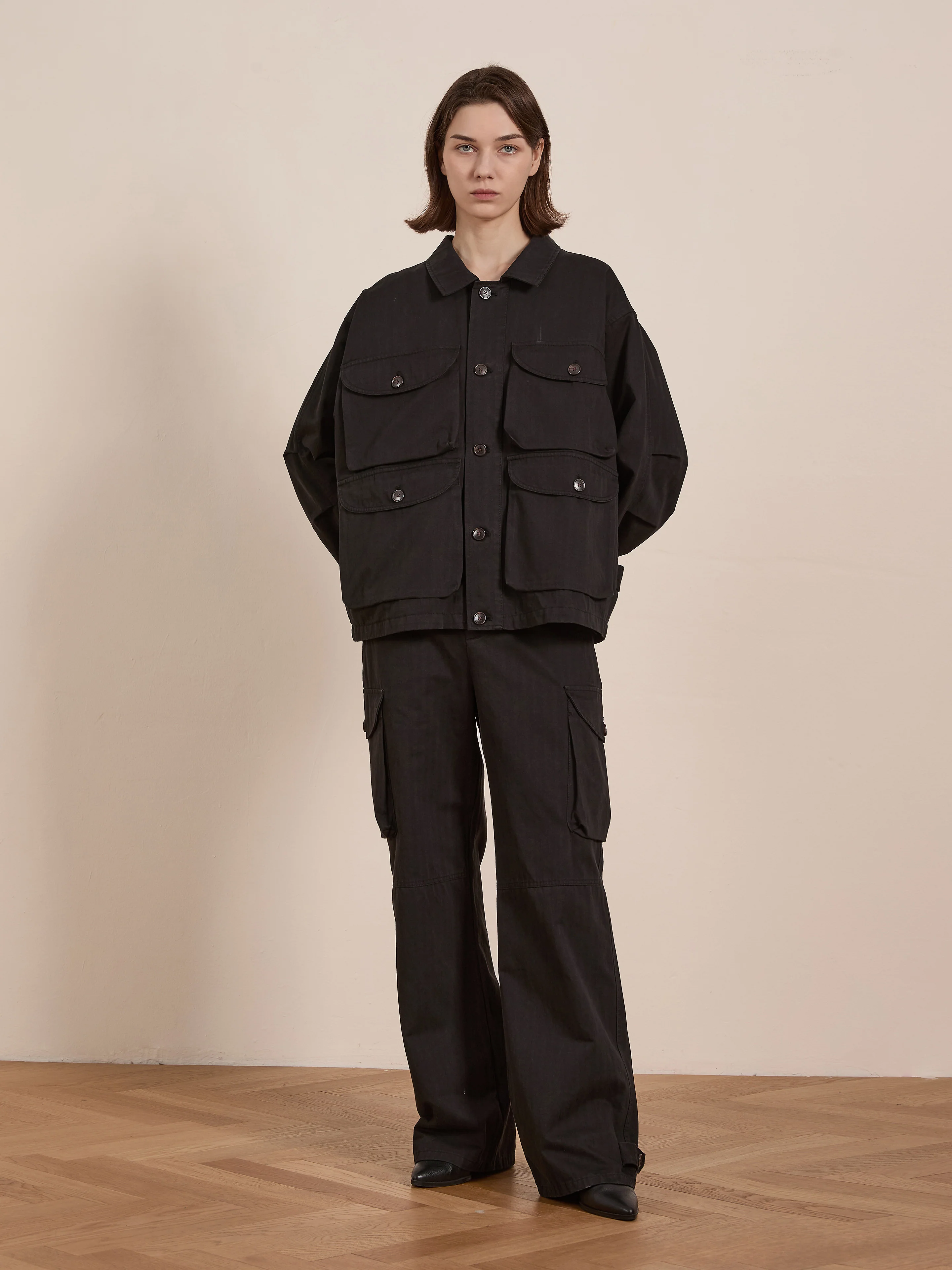 Utility Herringbone Cargo Jacket - Image 7