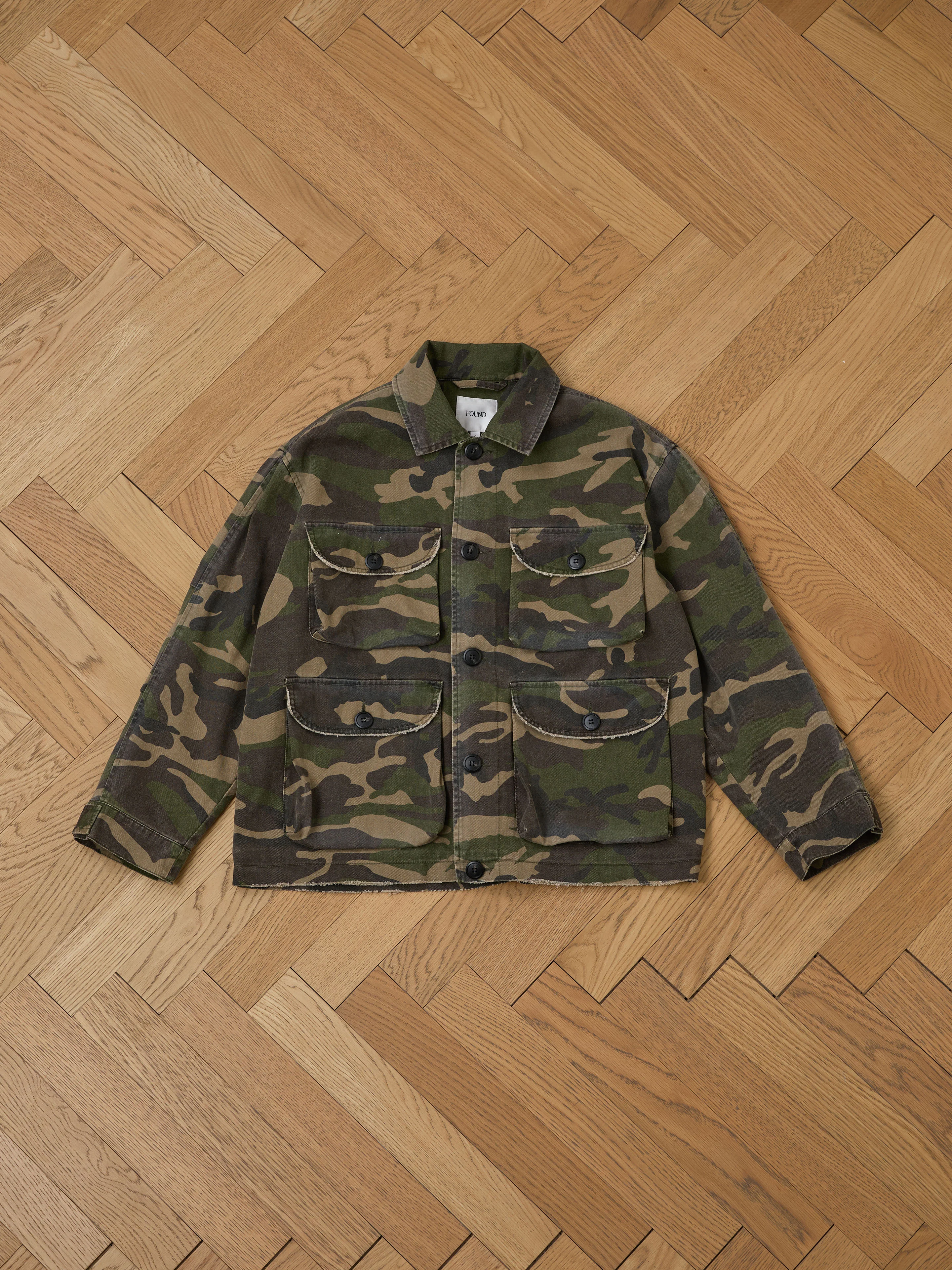 Camouflage Twill Utility Cargo Jacket - Image 12