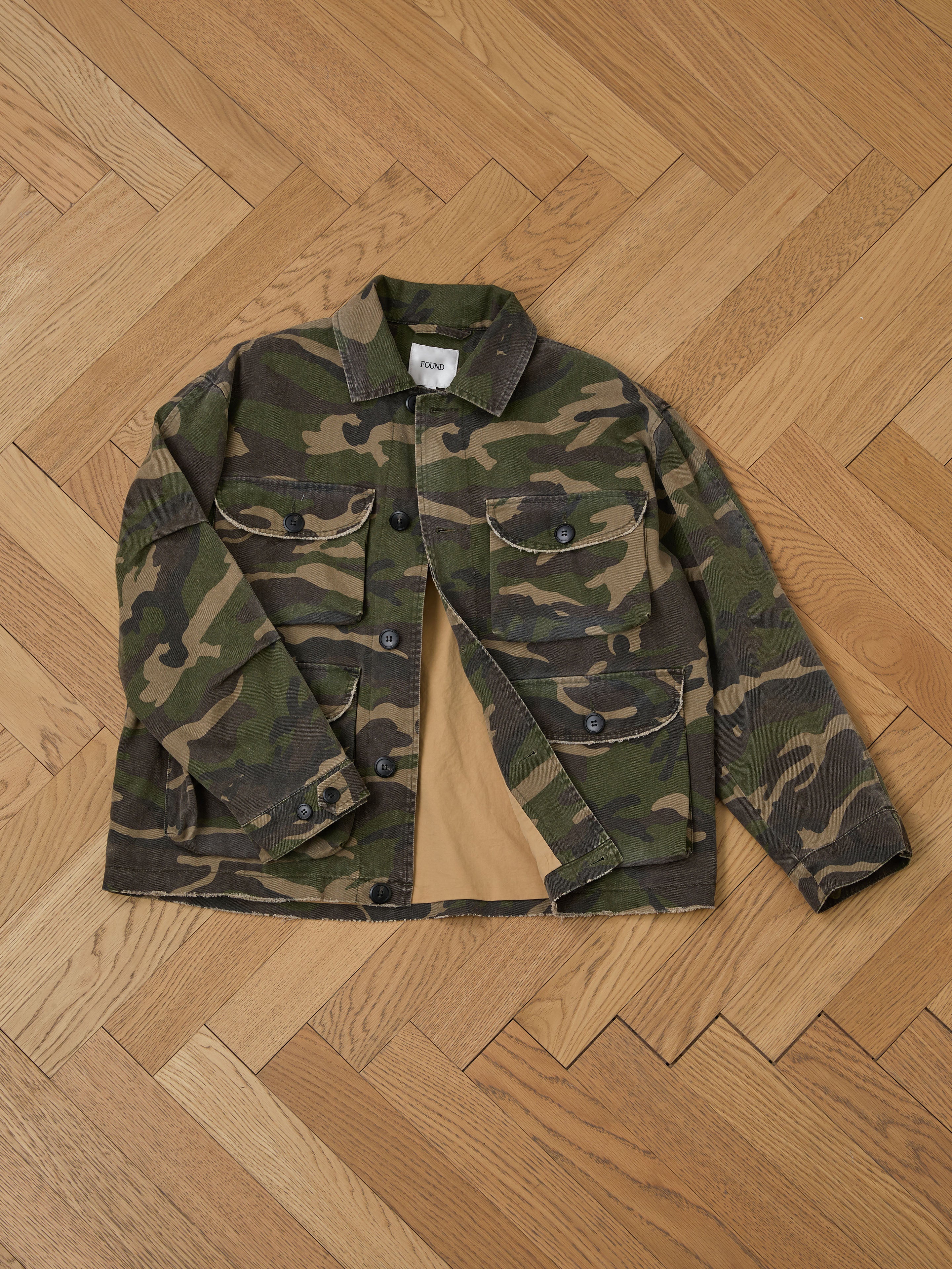 Camouflage Twill Utility Cargo Jacket - Image 13