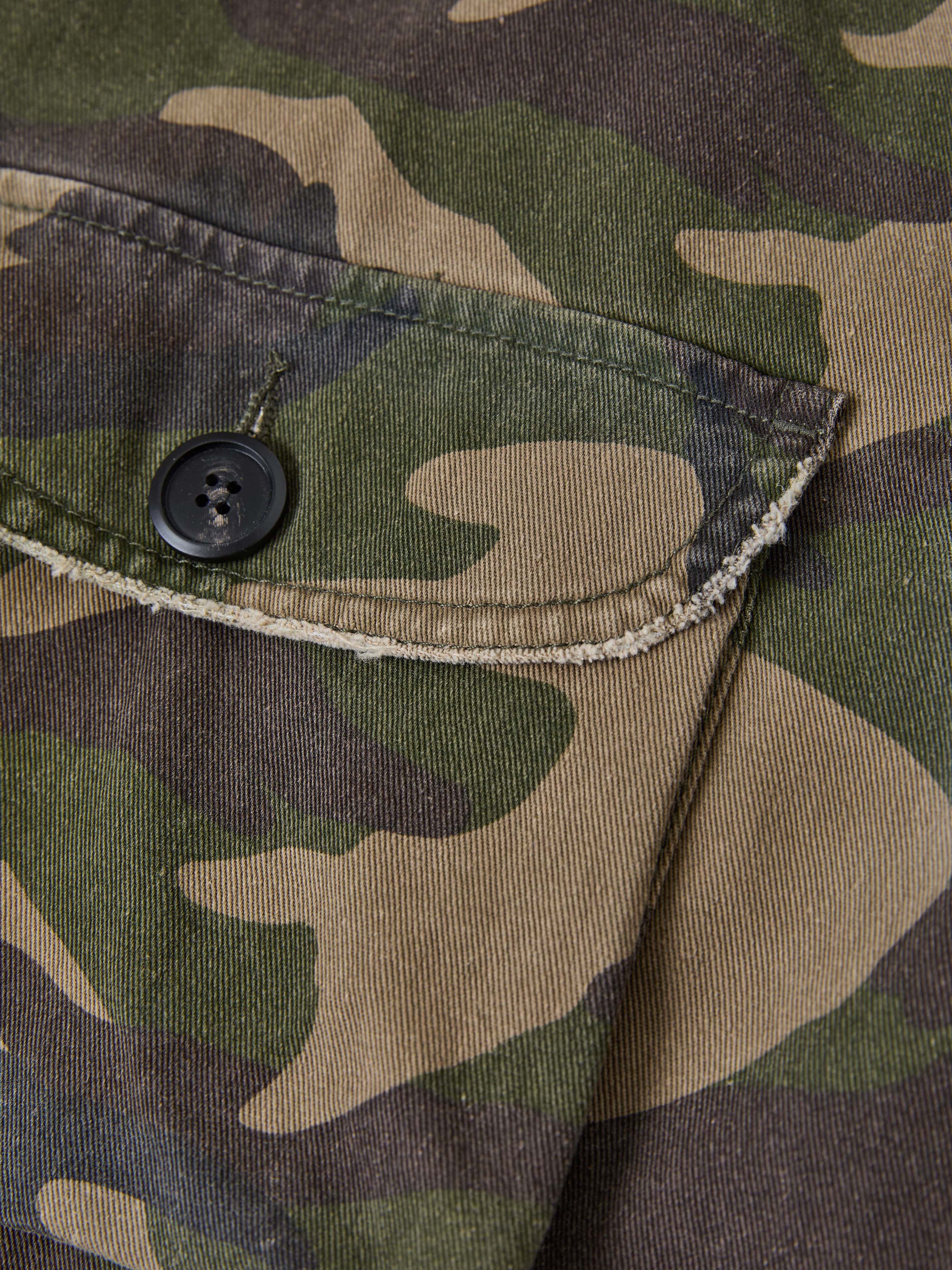 Camouflage Twill Utility Cargo Jacket - Image 14