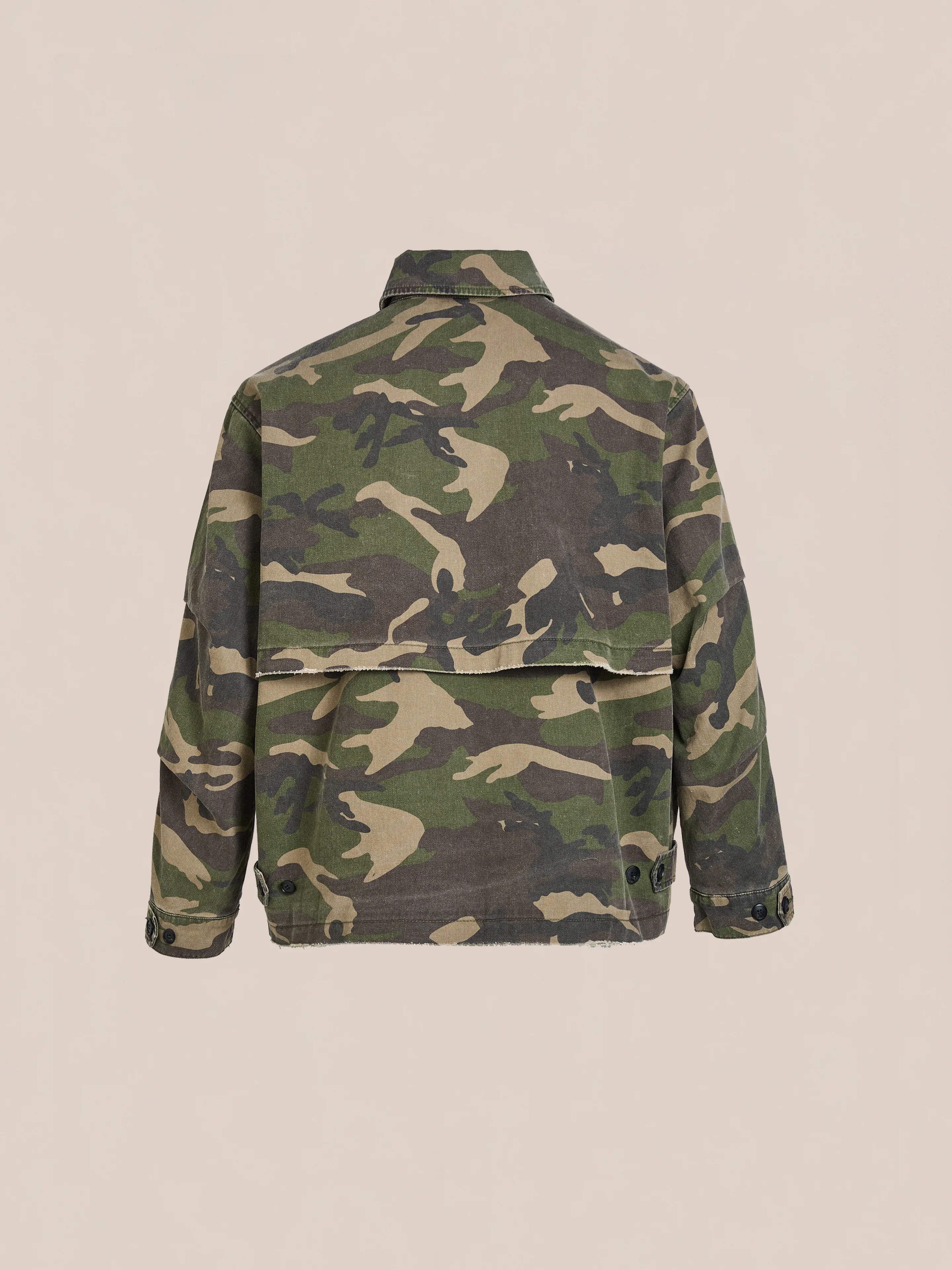 Camouflage Twill Utility Cargo Jacket - Image 9