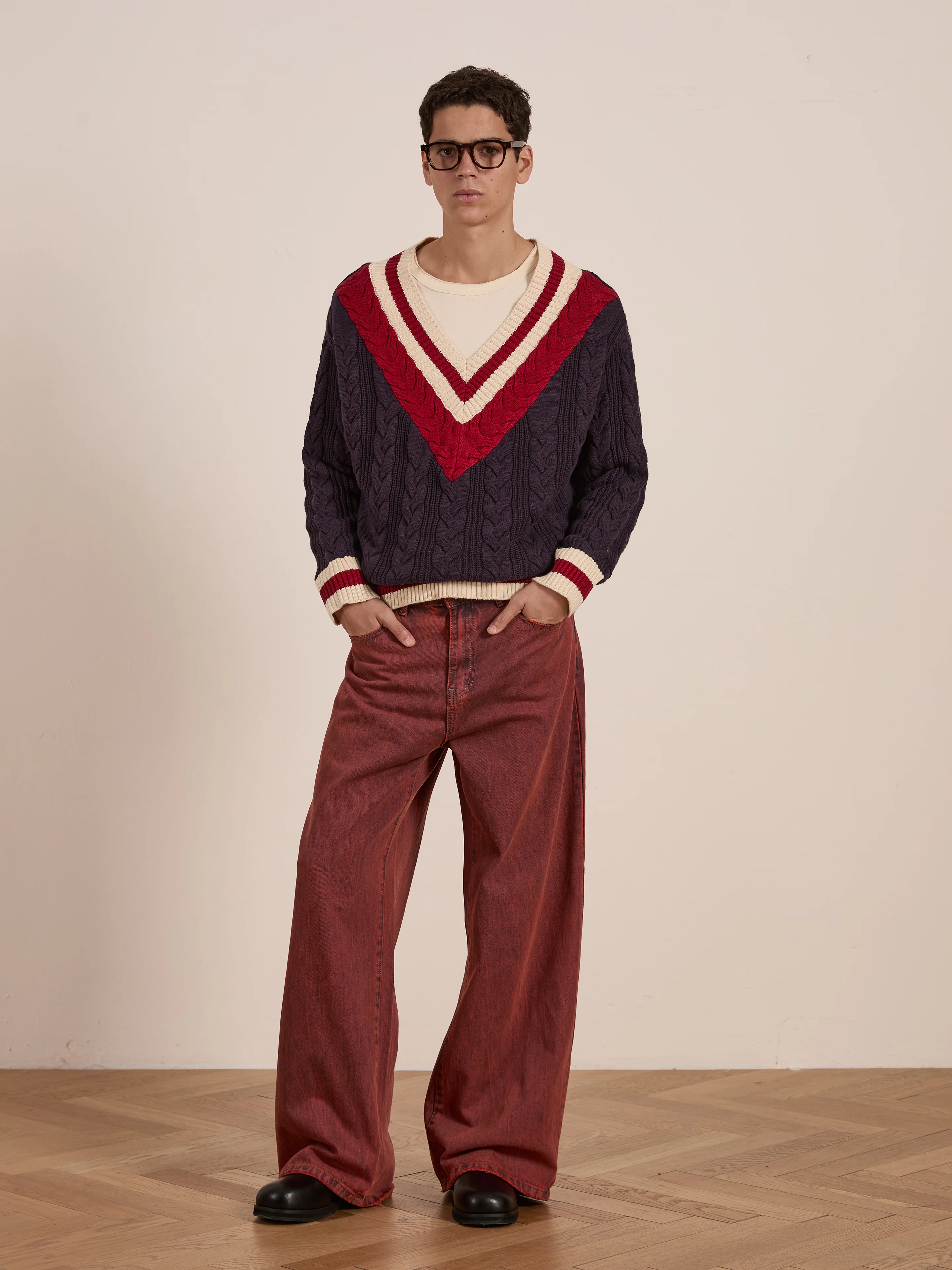 V-Neck Cricket Sweater - Image 13