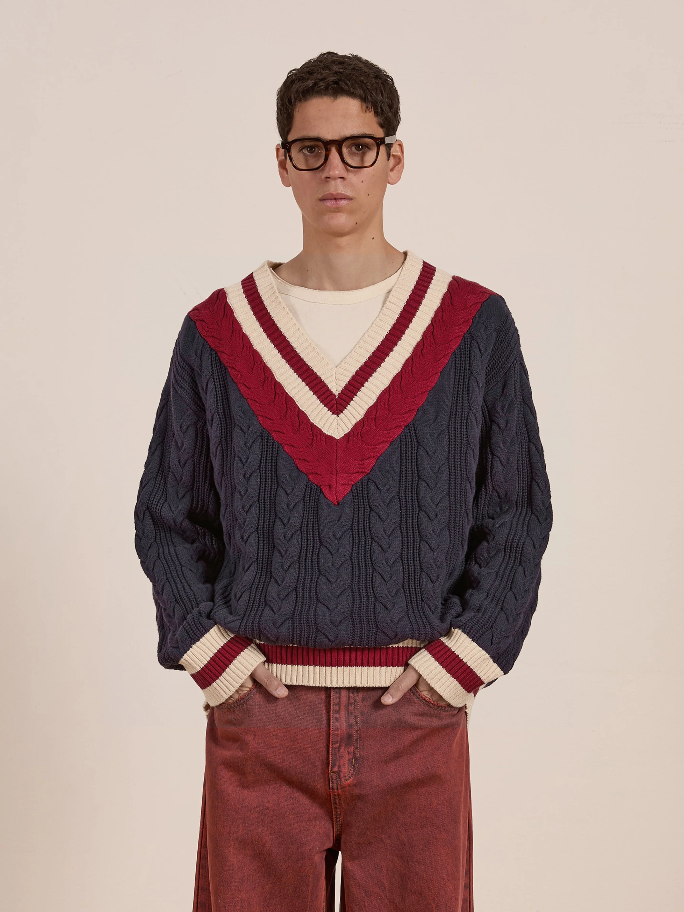 V-Neck Cricket Sweater - Image 14