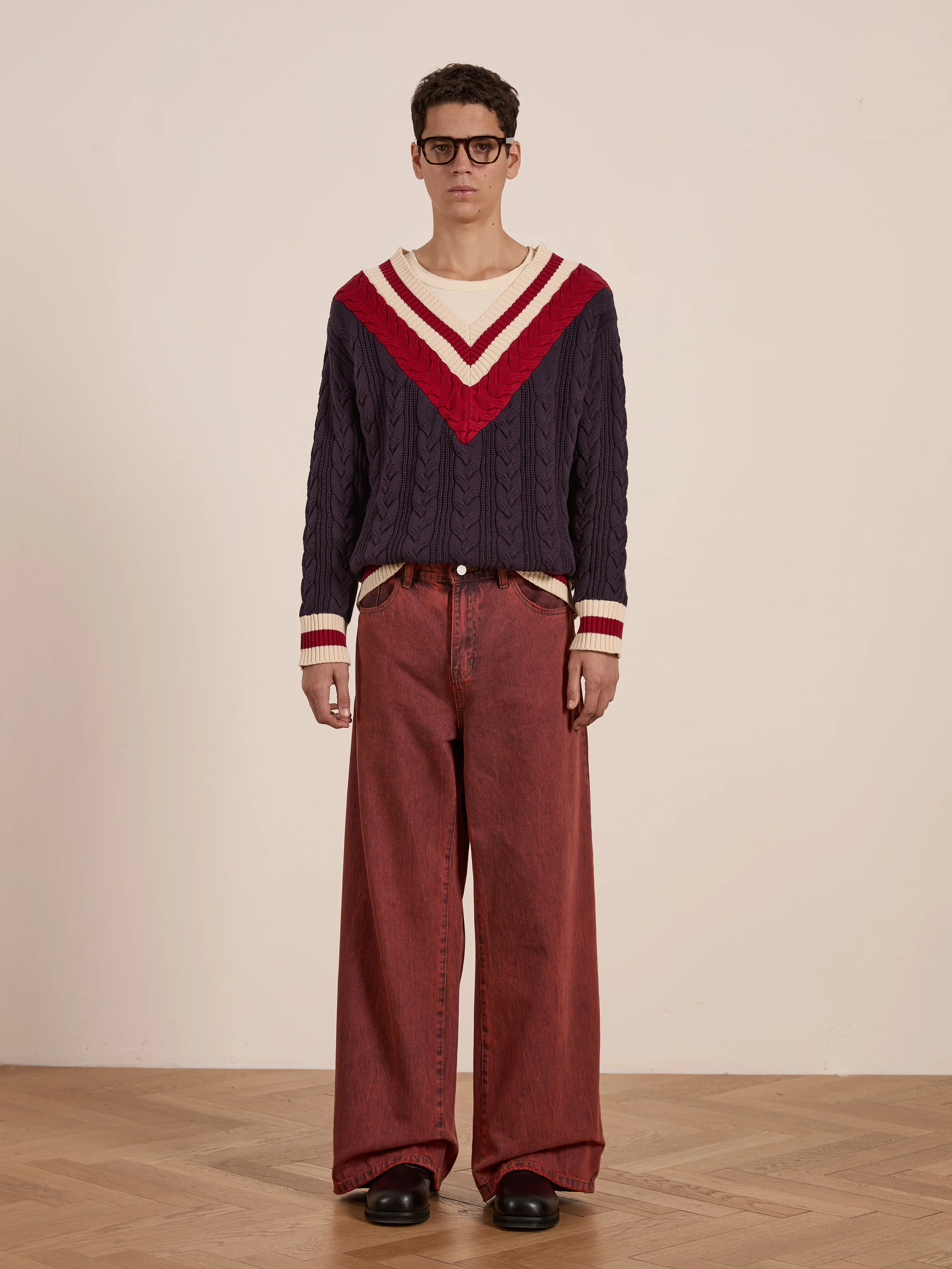 V-Neck Cricket Sweater - Image 4