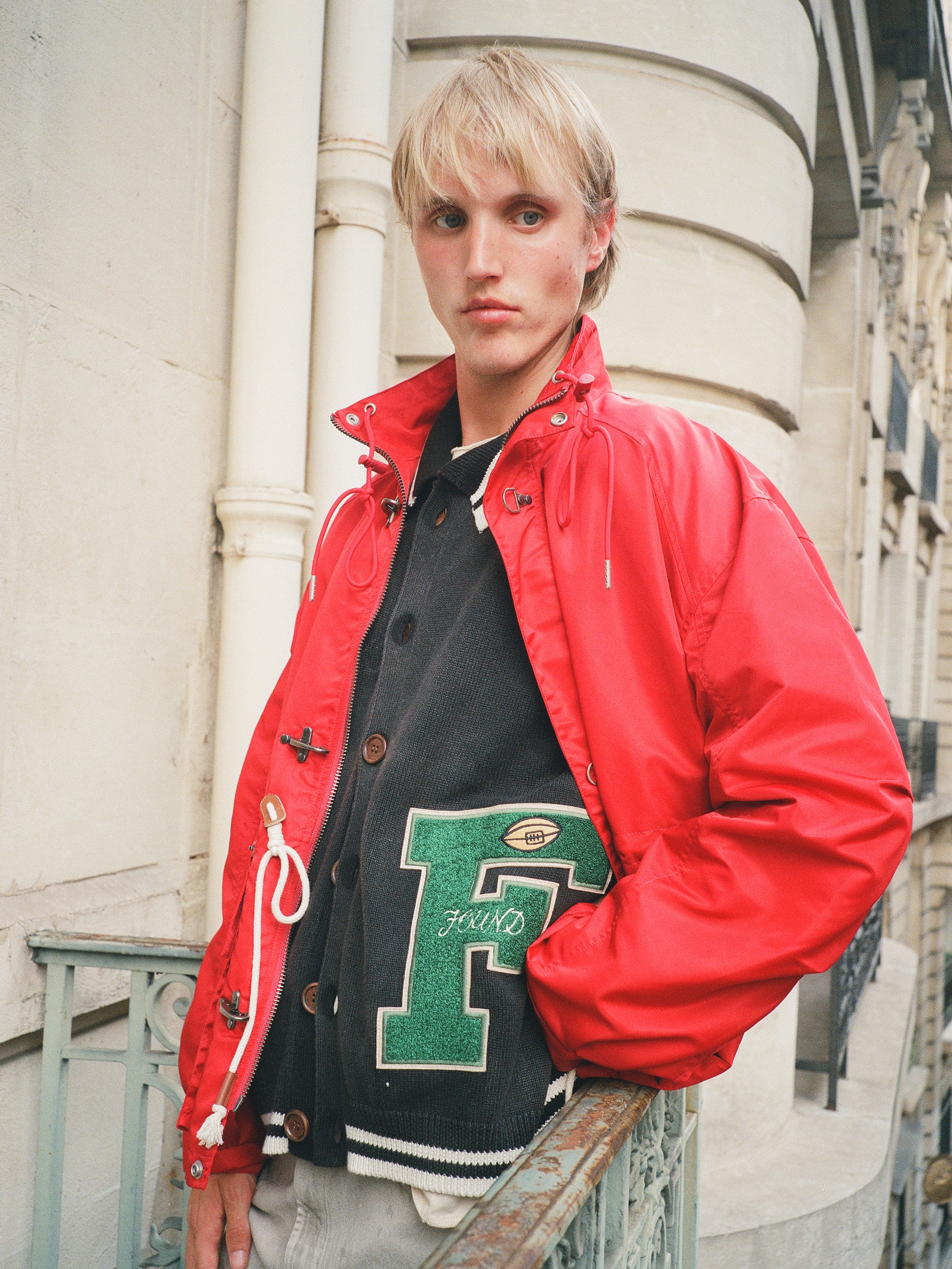 Varsity Patch Collared Cardigan - Image 4