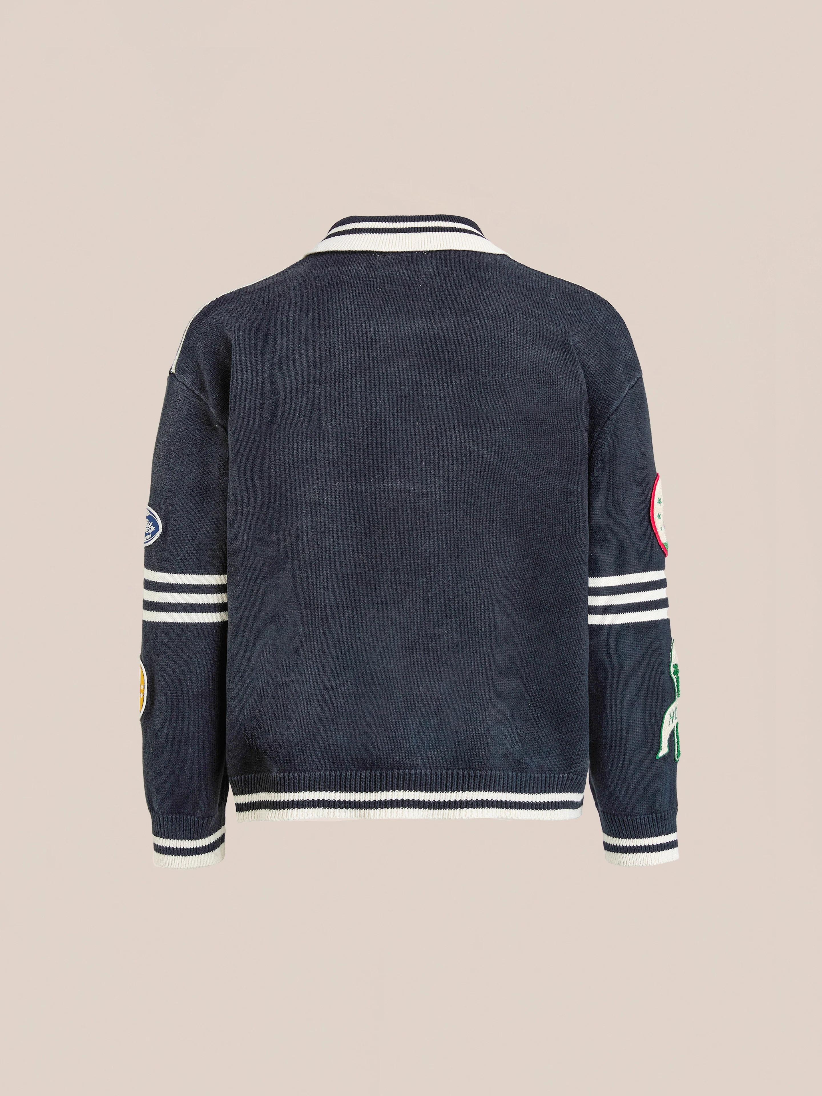 Varsity Patch Collared Cardigan - Image 8