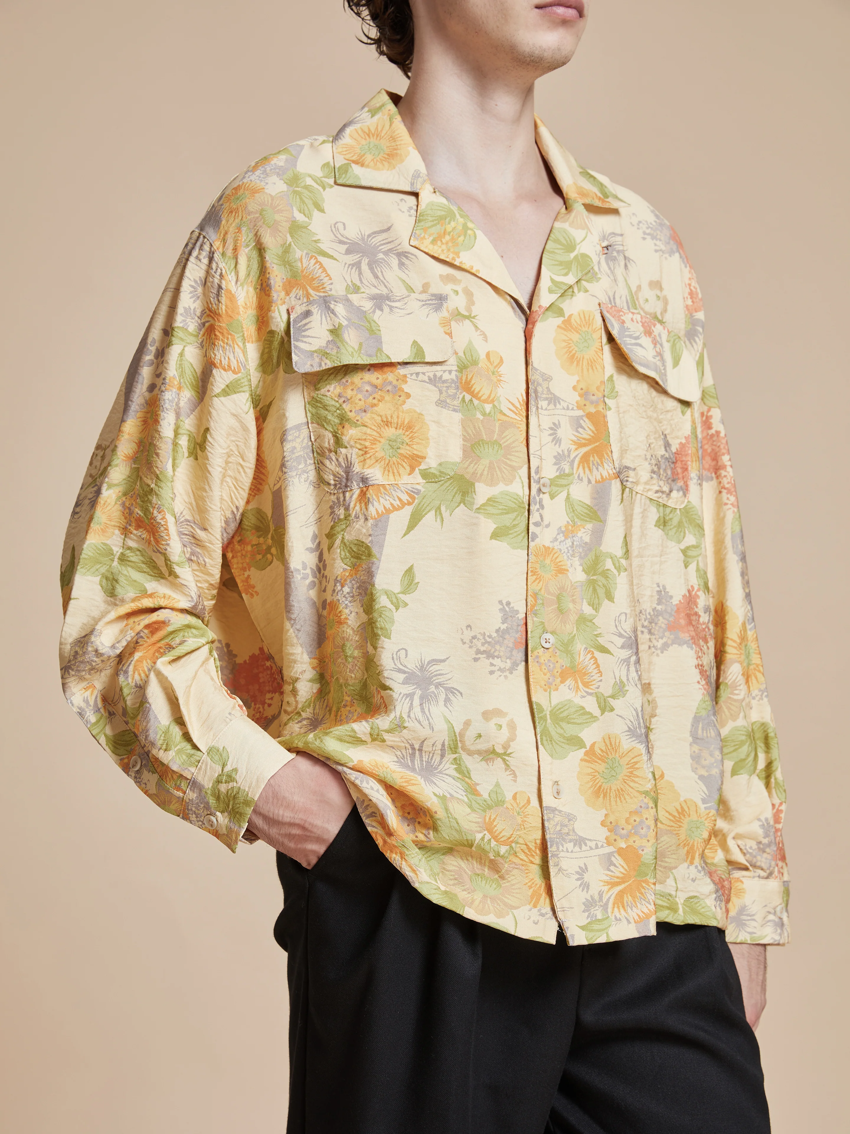 Meraj Vase Pot Long Sleeve Camp Shirt - Image 4