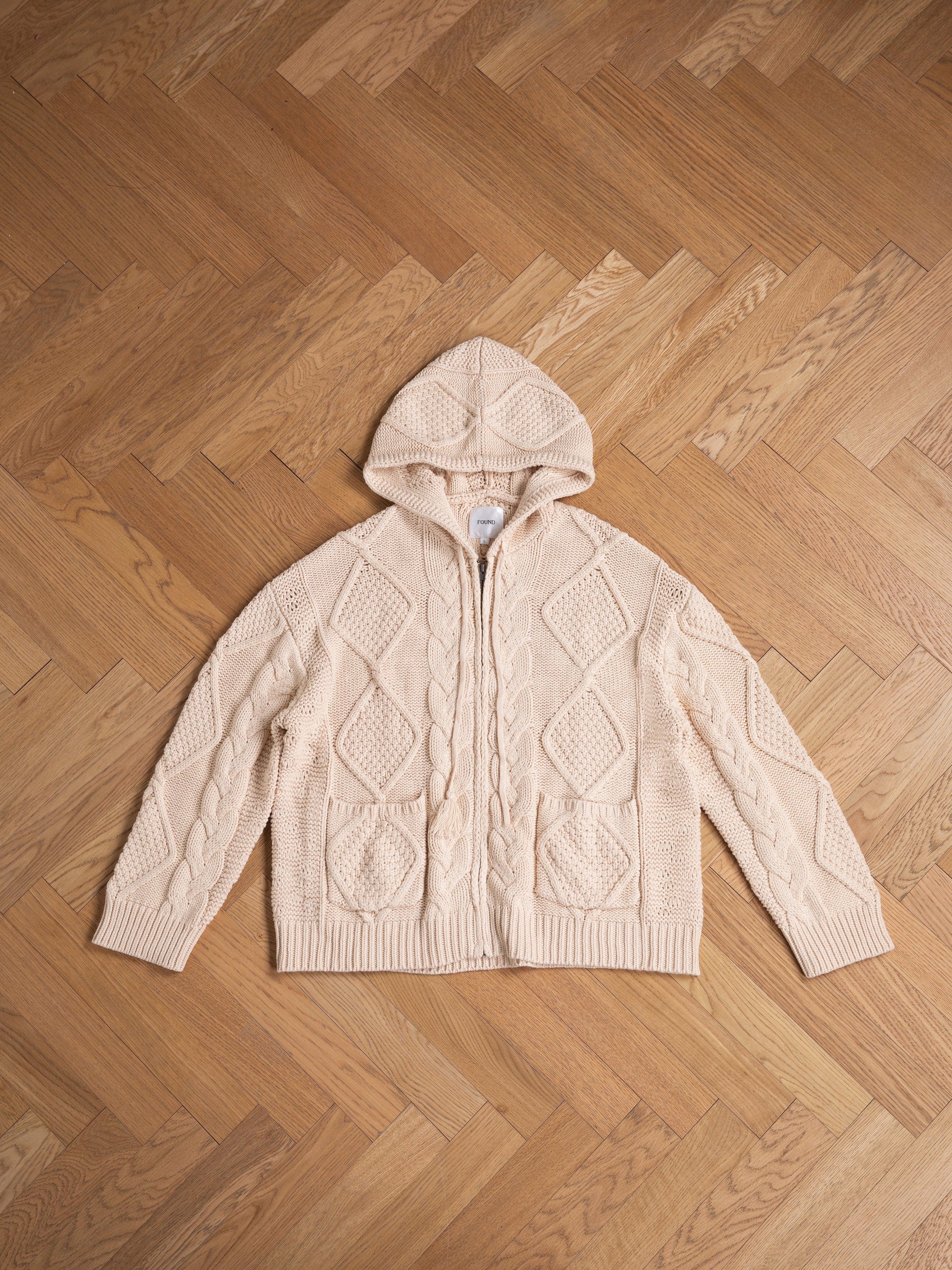 Zip Up Cable Knit Hoodie - Image 11